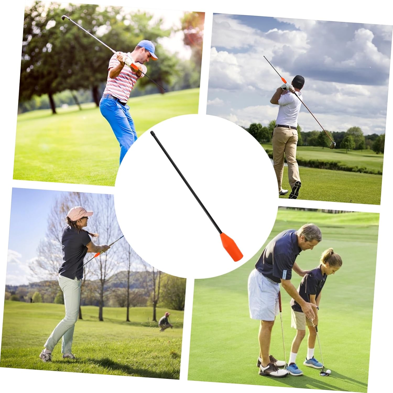 Sosoport 3pcs Chipping Exerciser Indoor Golf Kids Golf Indoor Golf Balls Alignment Training Stick Golf Swing
