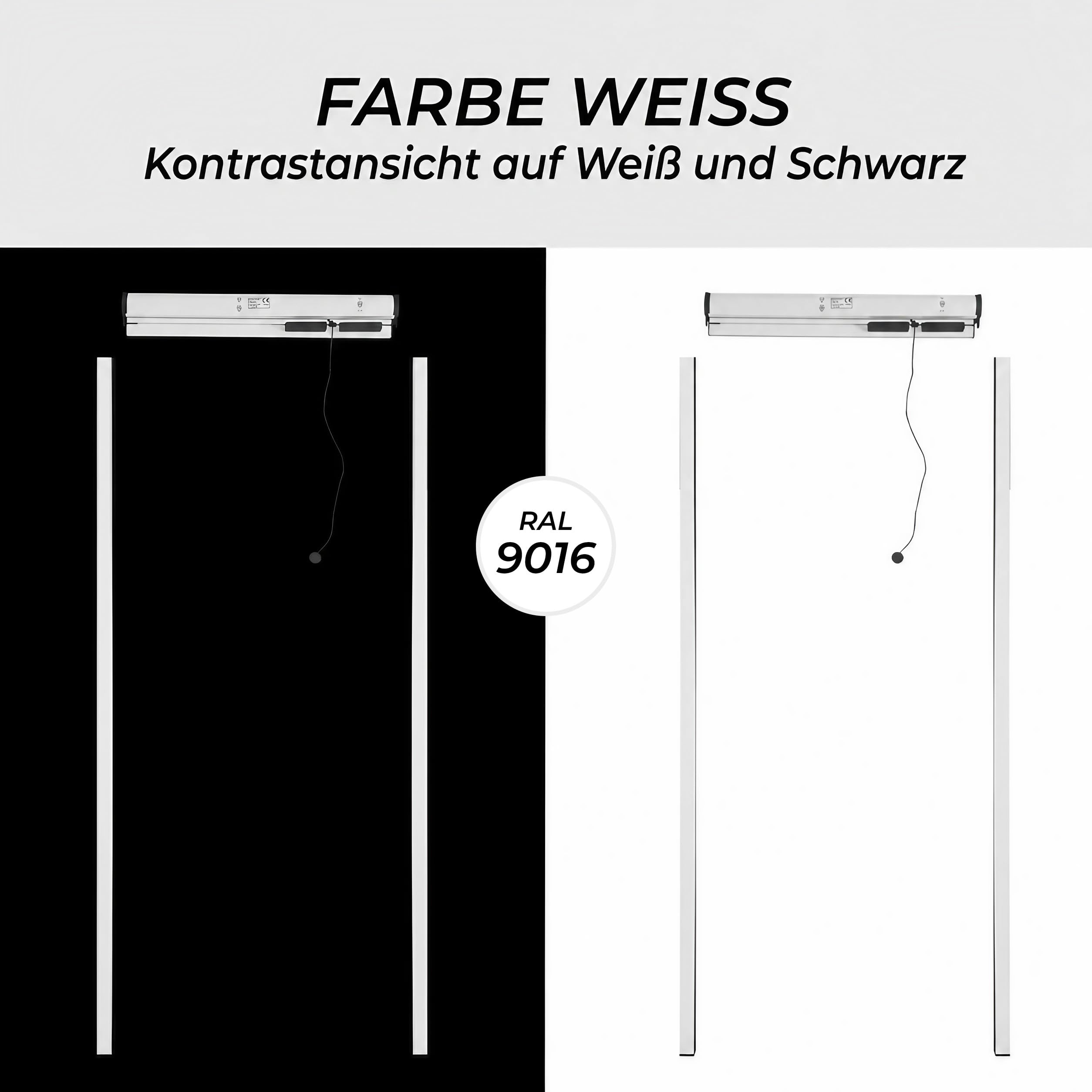 ESTO Insektenschutzrollo für Fenster, in Höhe und Breite zuschneidbar, Aluminiumrahmen, verschiedene Größen und Farben, Insektenschutznetz für Schiebe- und Flügelfenster (Weiß, 120 x 160 cm)