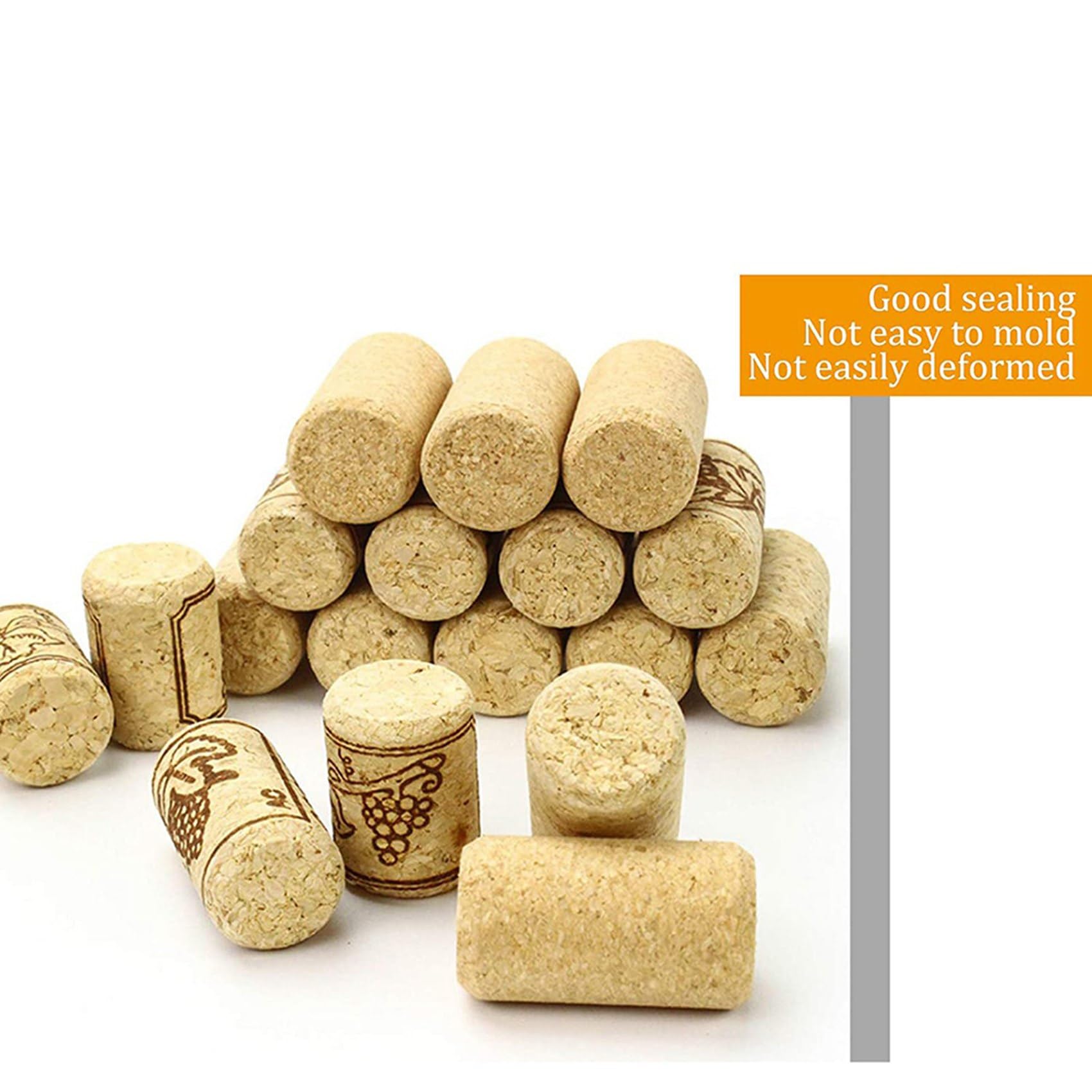 500X Tappi per Vino, Bottiglie di Vino nel Sughero nel Legno Sughero per Sughero Naturale Tappi per Vino nel Legno per DIY, Decorazione e Hobby
