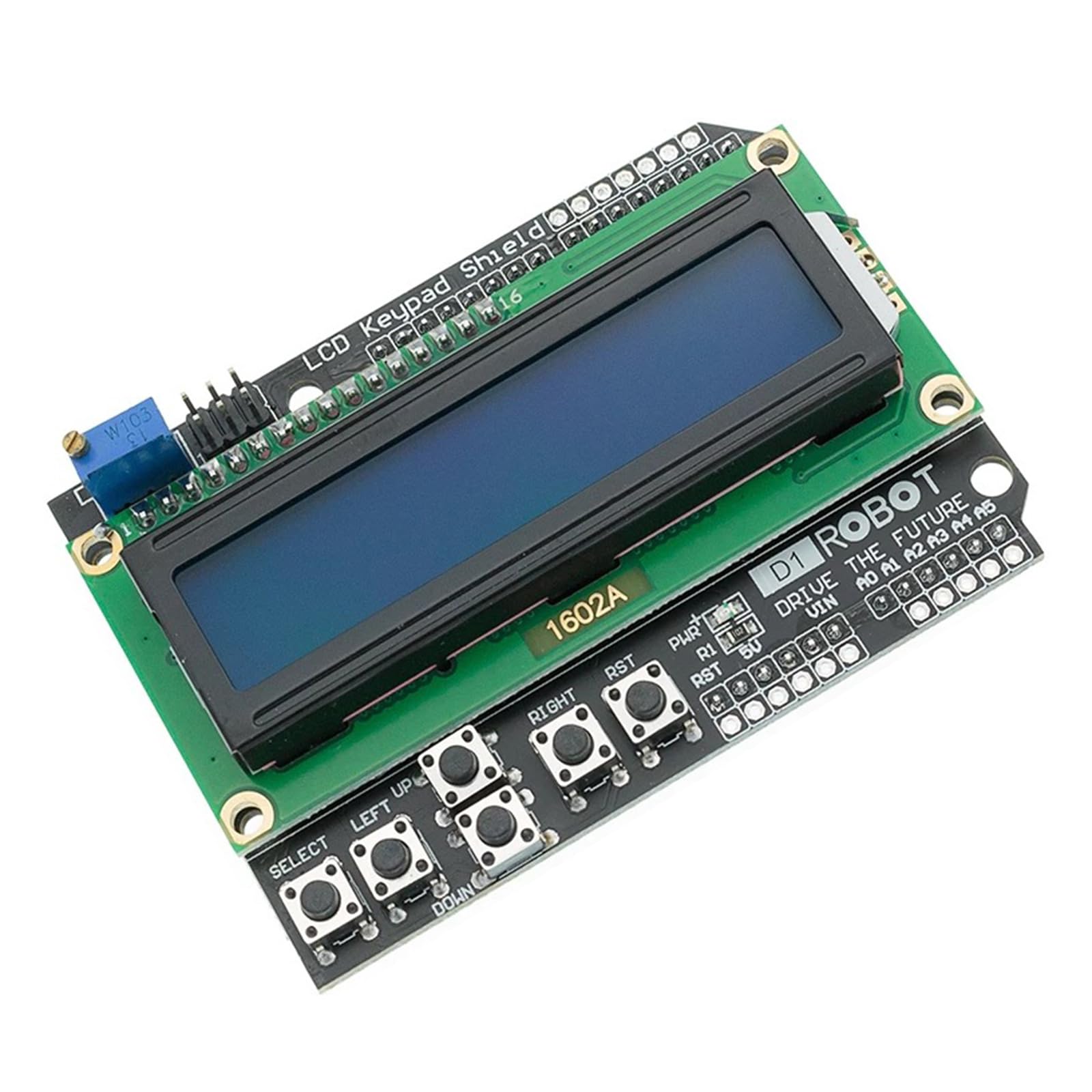 Functional LCD1602 Input Output Expansion Board Supports I2C Protocols for Home Robotics and Educational Experiments Student Learning Module