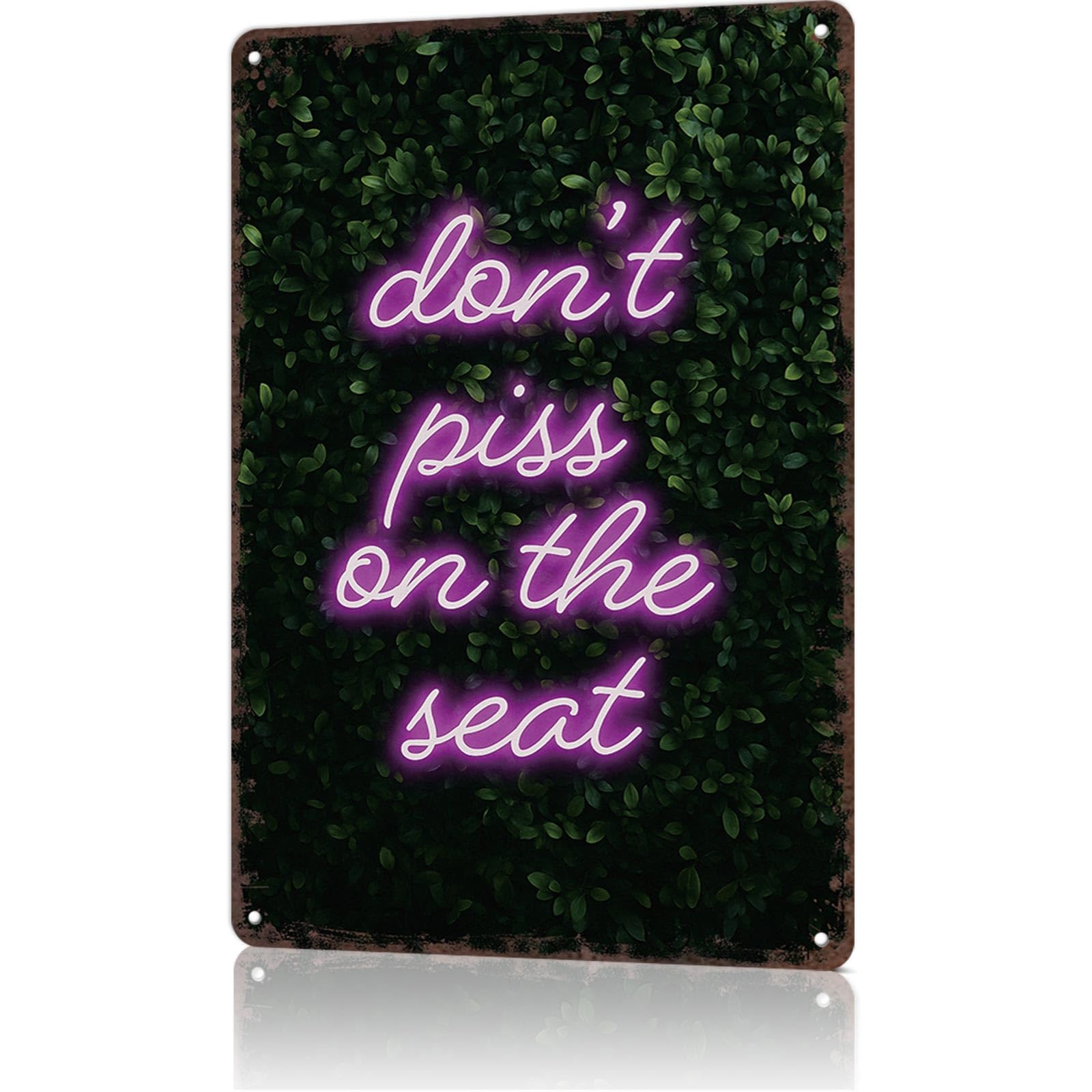 KWQDOZF Funny Metal Signs Poster 8x12inch Don't Piss On The Seat Aluminum Sign Wall Art For Home Room Bedroom Office Decor