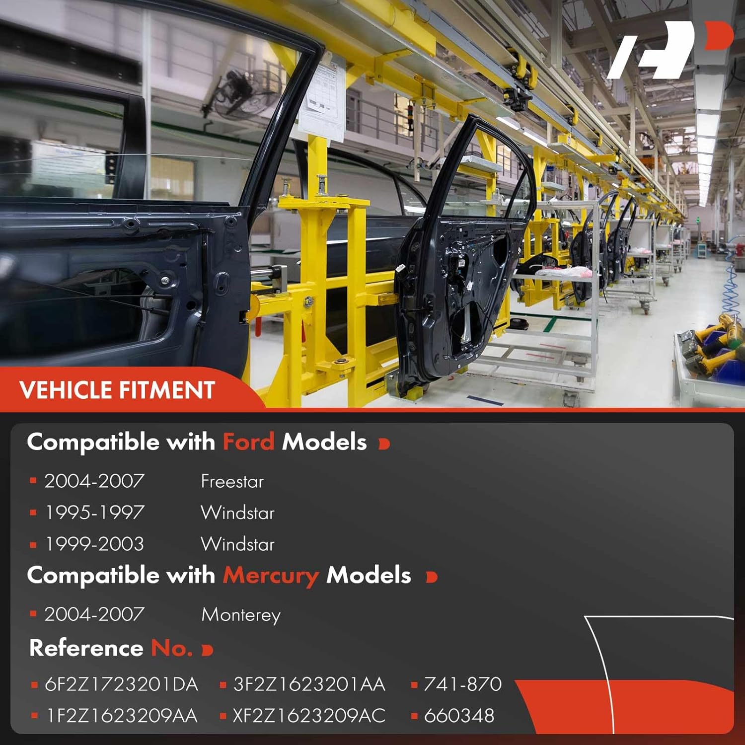 A-Premium Electric Power Window Regulator with Motor Compatible with Ford Freestar Windstar Mercury Monterey 1995-2007 Front Left Driver Side