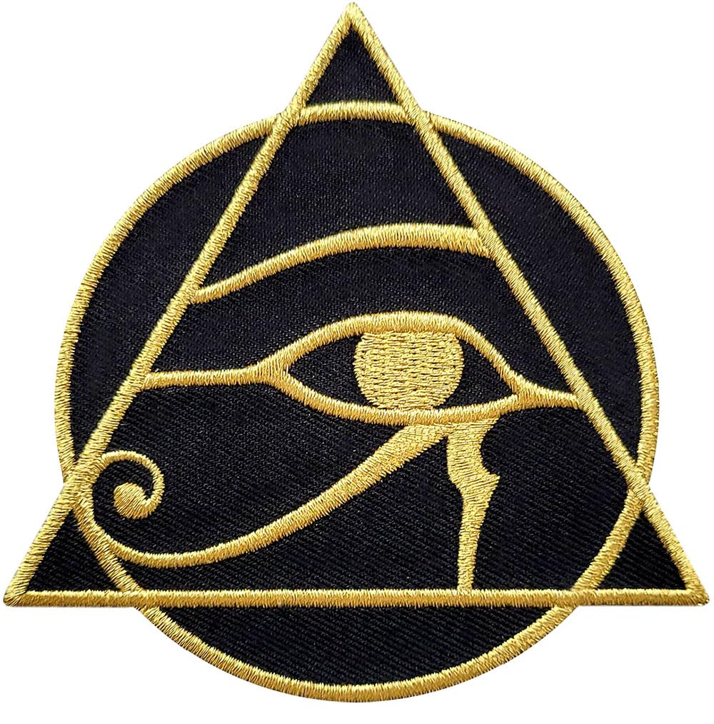 Pinsanity Eye Of Horus Iron-On Patch - 3.5 Inch Embroidered Egyptian Symbol Patch For Jackets & Bags - View #5