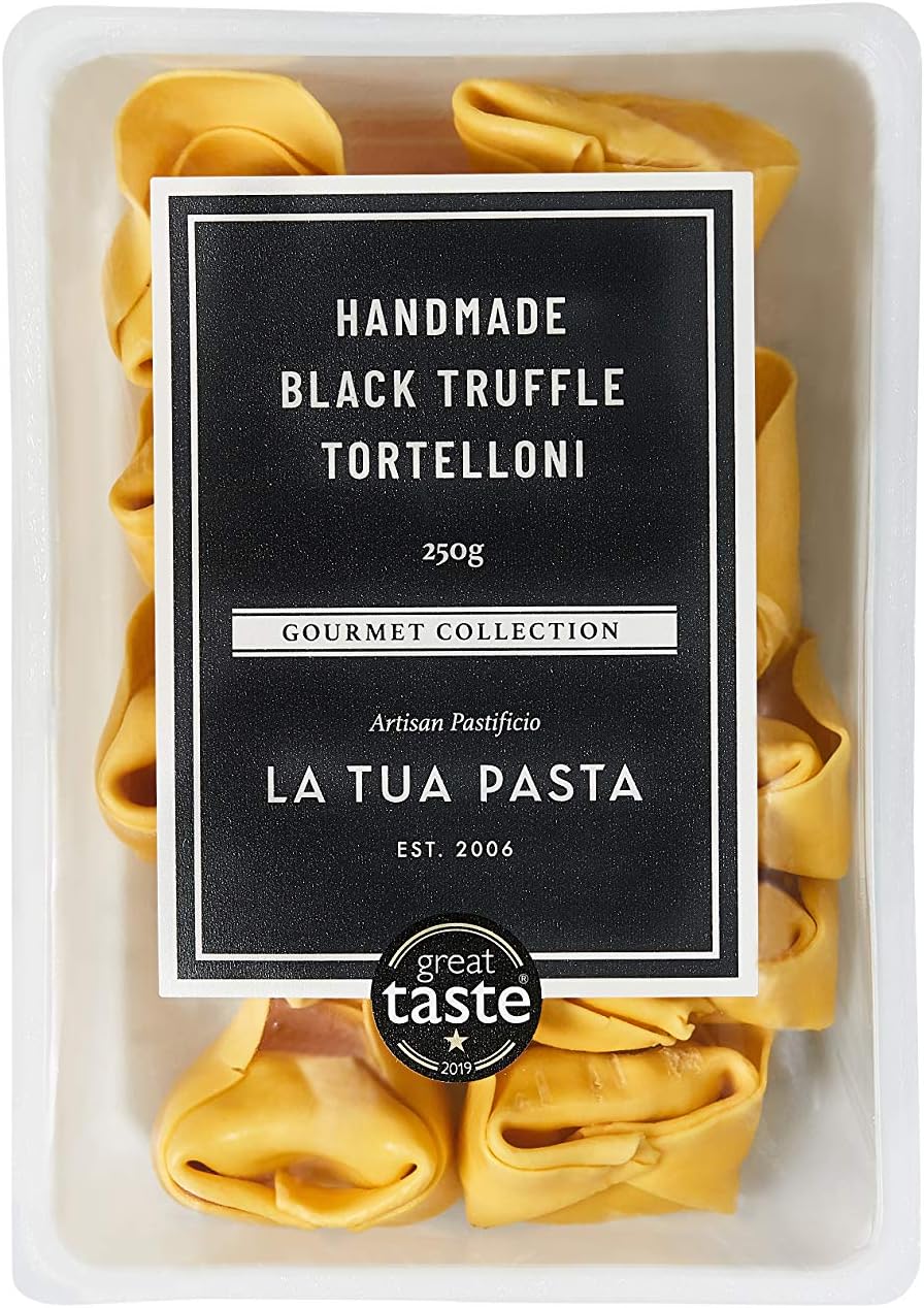 La Tua Pasta Tortelloni Black Truffle 250g (Fresh Filled Egg Pasta)