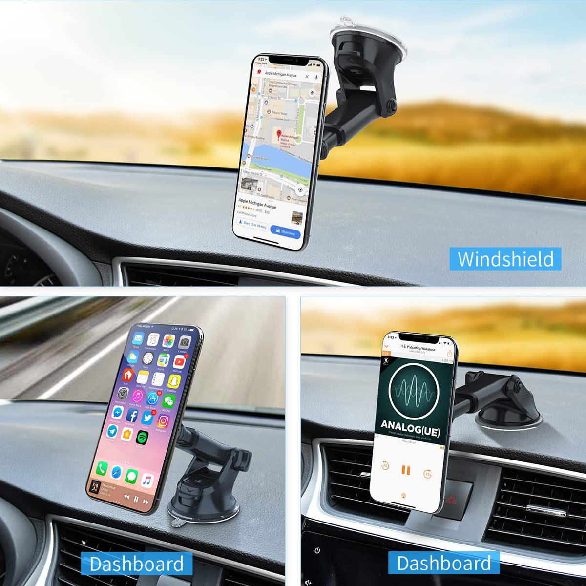 K009 Supporto Magnetico Compatto Per Telefono Da Auto Per - Foto 12