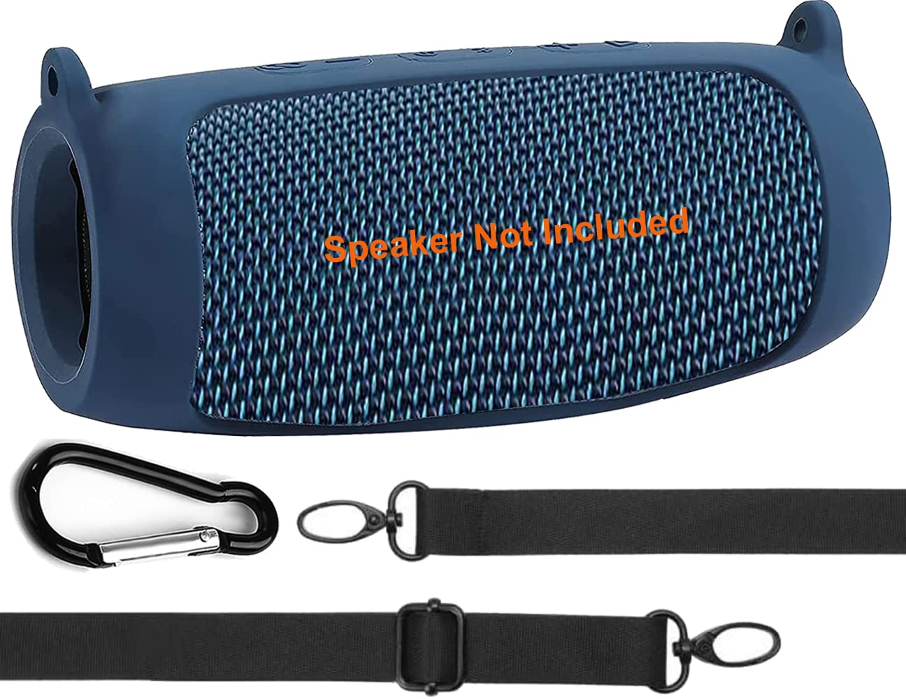Zitel Case Compatible with JBL Charge 5 Portable Bluetooth Speaker Silicone Protective Cover with Shoulder Strap and Carabiner (Case Only) - Blue-image-49