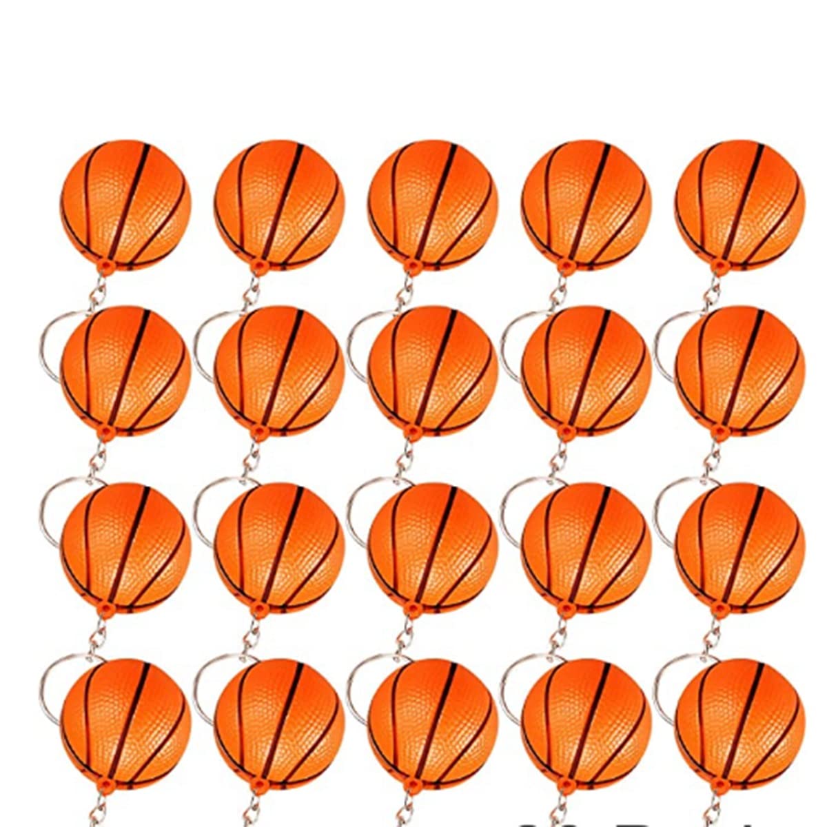 Cosysparks Llavero de Baloncesto 3D - 2 Piezas Colgante Deportivo - Relleno de Paquete de Fiesta, Regalo para Aficionados Masculinos