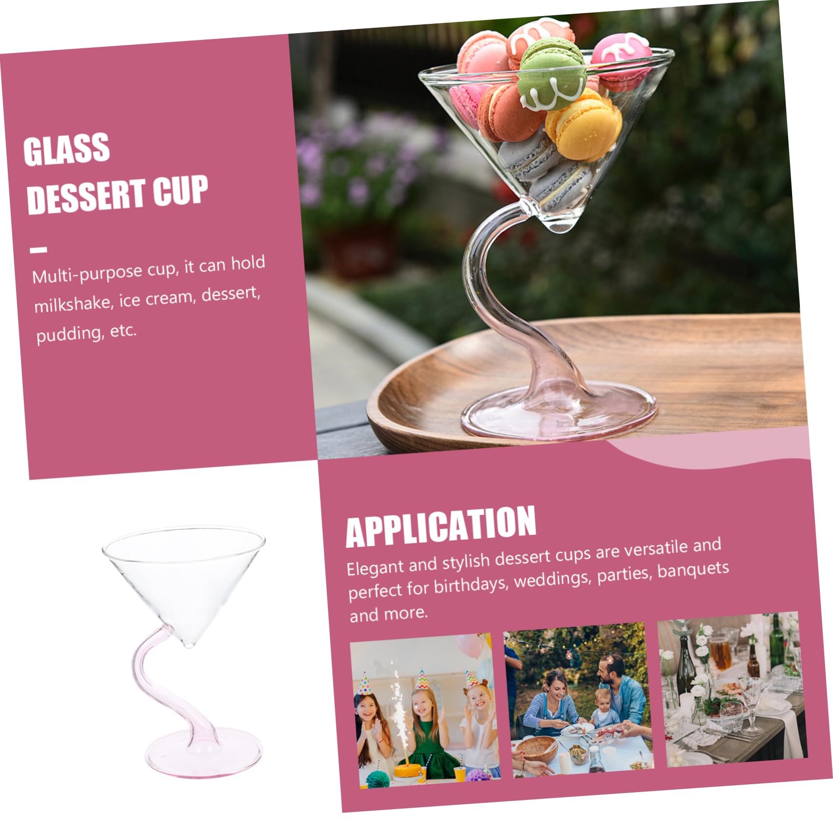 TOPBATHY 2 Pz coppa gelato in mini drink bicchieri da liquore glassette bicchiere tumbler occhiali da sole tazza tazze di semifreddo coppa da dessert in Whisky calice zuppiera