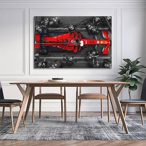 Miniatura 4 de YiYLunneo Charles Leclerc - Póster de Fórmula 1 de Fórmula 1 para habitación, lienzo estético, arte de pared, decoración de dormitorio, 16 x 24