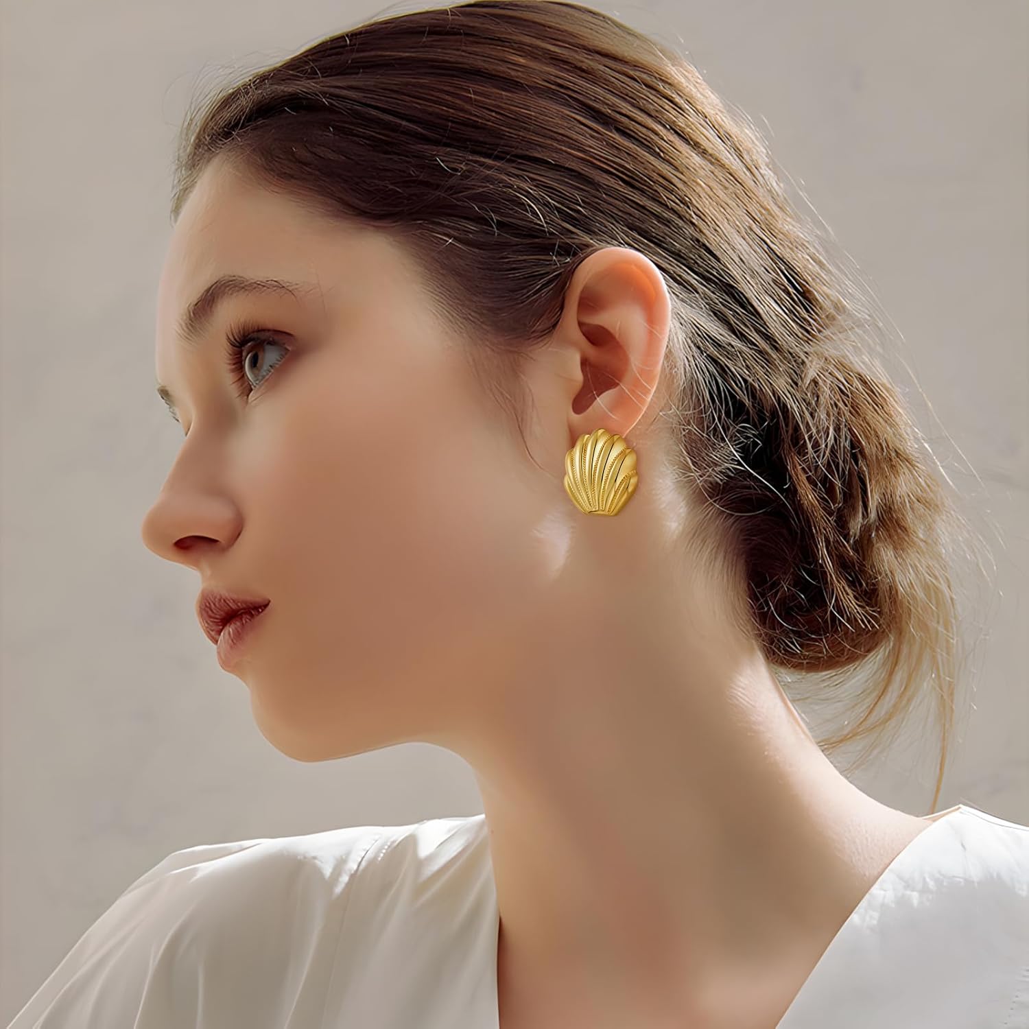 Seashell Studs Earrings for Women Dainty Beach Earrings Summer Fashion Jewelry - Image 3