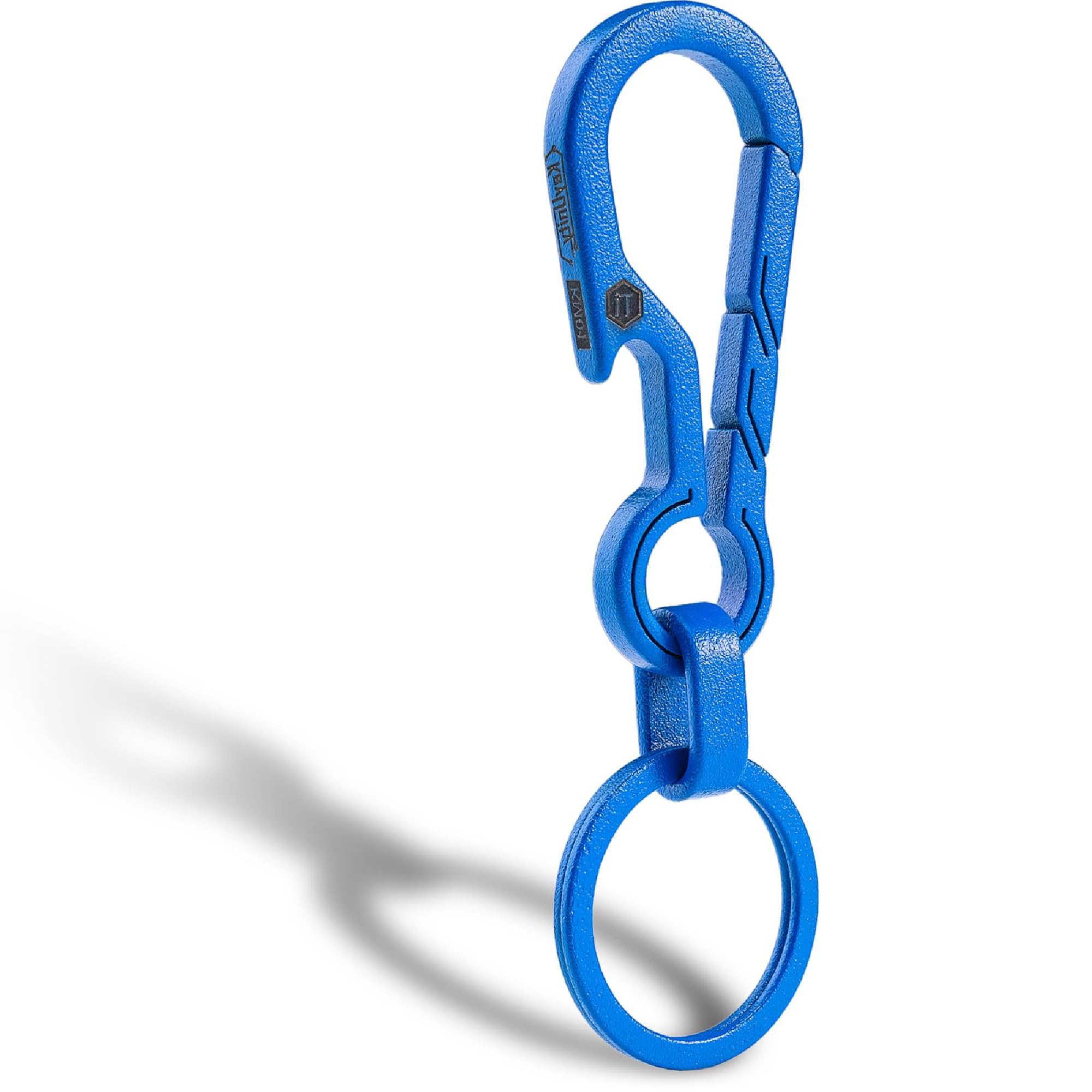 Keyunity Km01 (Blue) Km01 Titanium Carabiner Keychain Clip Quick Release Edc Key Holder Organizer With Keyring