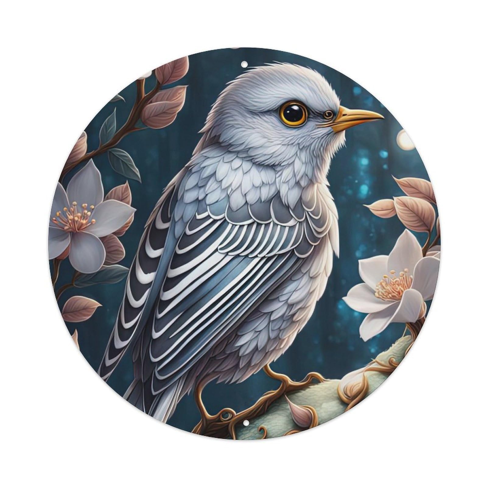 Animal Artwork Birds in The Branches Metal Tin Sign