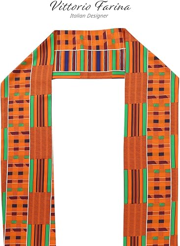 Vista 2 de BufandaEstolaFaja Africana Estampado Kente