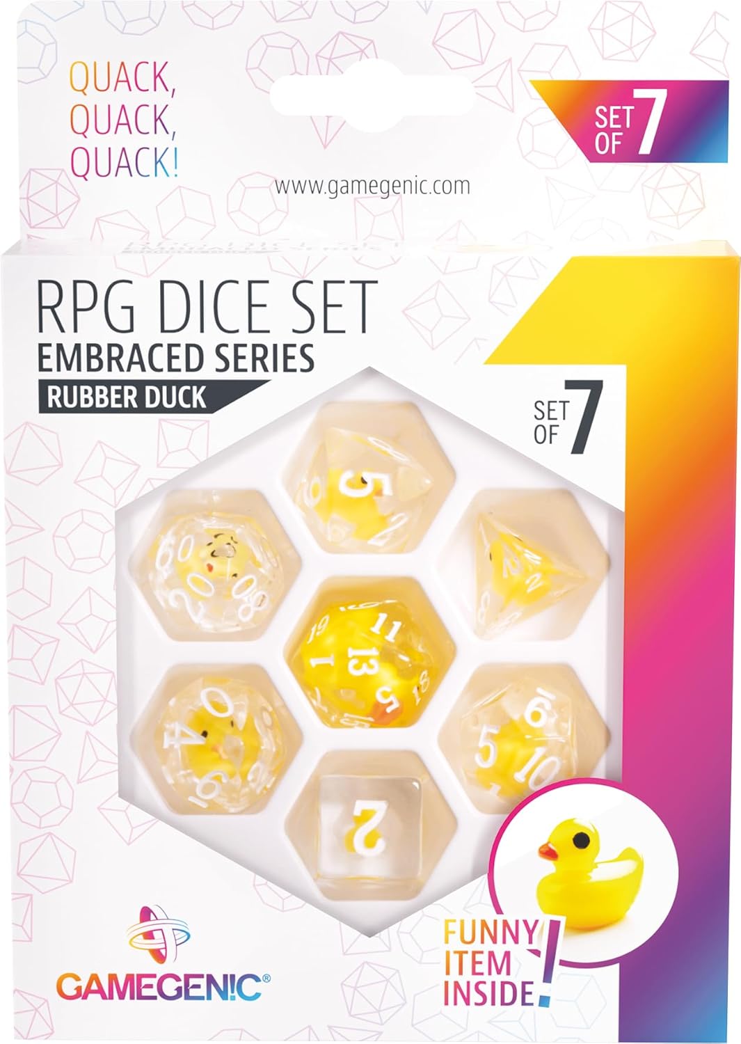 Embraced Series - Rubber Duck - RPG Dice Set (7pcs)