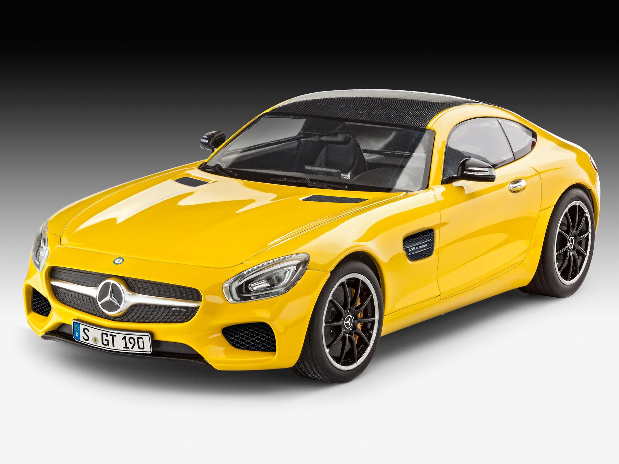 Revell 67028 Modellbausatz Auto 1:24 - Mercedes-Benz AMG GT im Maßstab 1:24, Level 3, originalgetreue Nachbildung mit vielen Details, Model Set mit Basiszubehör, 67028
