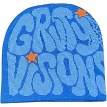 yolrdiw Women Beanie Y2k Letter Graphic Soft Warm Knitted Hats Men Winter Cap