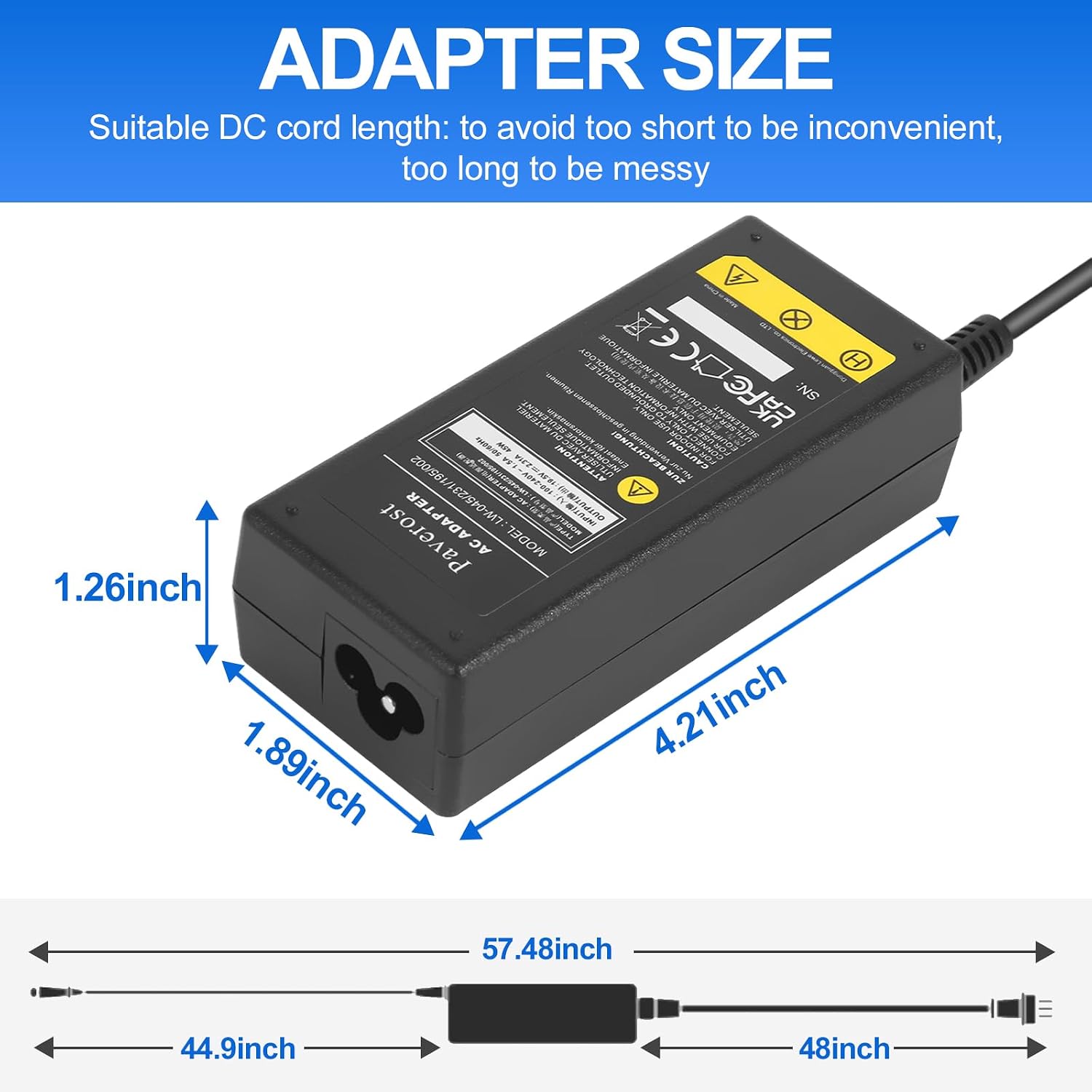Laptop Charger 45W Power Cord: Replacement for HP Pavilion Charger Model 741727-001 AC Adapter - 45W 19.5V 2.31A for HP Stream 14 15 11 13 Computer Power Supply