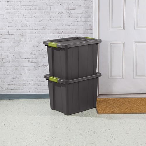 Vista 22 de Sterilite Paquete de 8 contenedores de almacenamiento con tapas, bolsas resistentes, Tuff1, 30 galones, índigo oscuro Ingigo oscuro