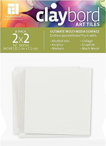 Ampersand Art Supply Claybord - Azulejos artísticos para pinturas pequeñas, manualidades, joyas hechas a mano, proyectos creativos de bricolaje y