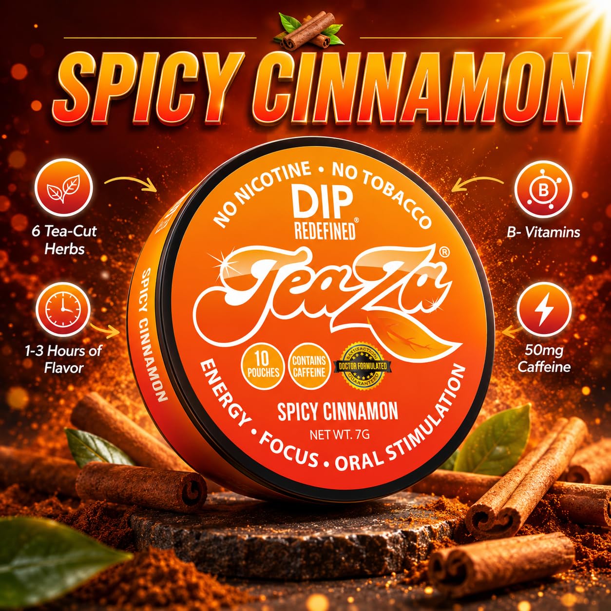 cinnamon tobacco pouches Amazon.com: TeaZA Herbal Energy Pouch Spicy Cinnamon Flavor, Nicotine Free,  Tobacco Free Pouches Smokeless Tobacco Replacement, Made with Green Tea  Energy Dip Pouches (8 Pack) : Health & Household