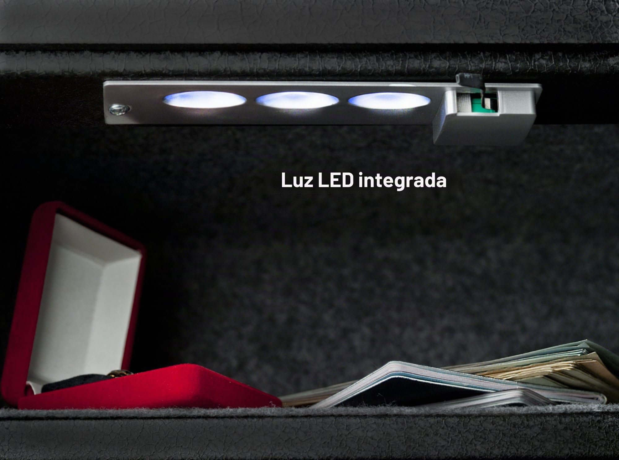 Viking Security Safe VS-52BLX - Caja Fuerte biométrica de Alta Resistencia Oculta en la Pared, Seguro para Huellas Dactilares