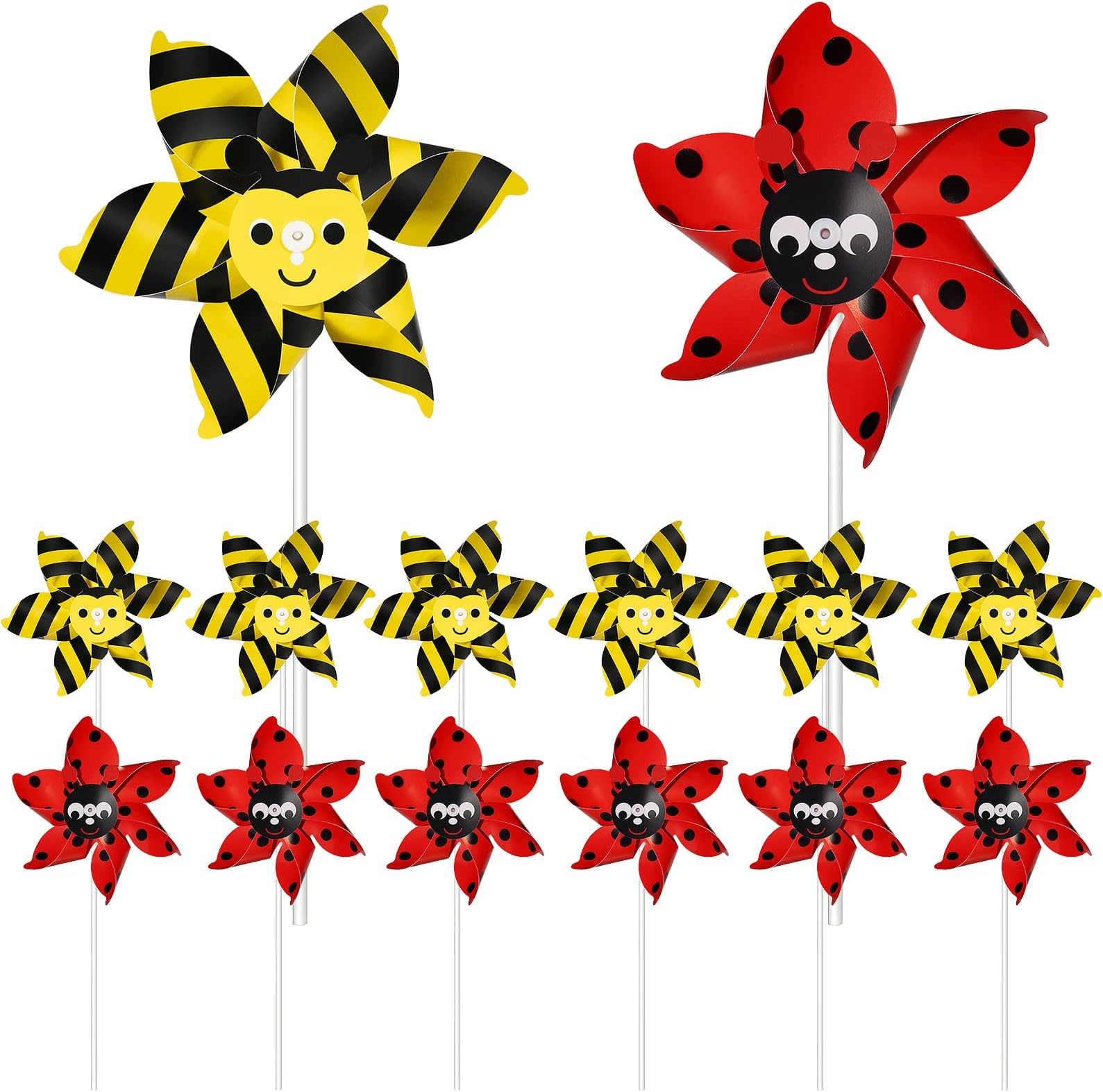 Amazon.com: Bee Ladybug Pinwheels Spring Pinwheels Garden Pinwheels ...