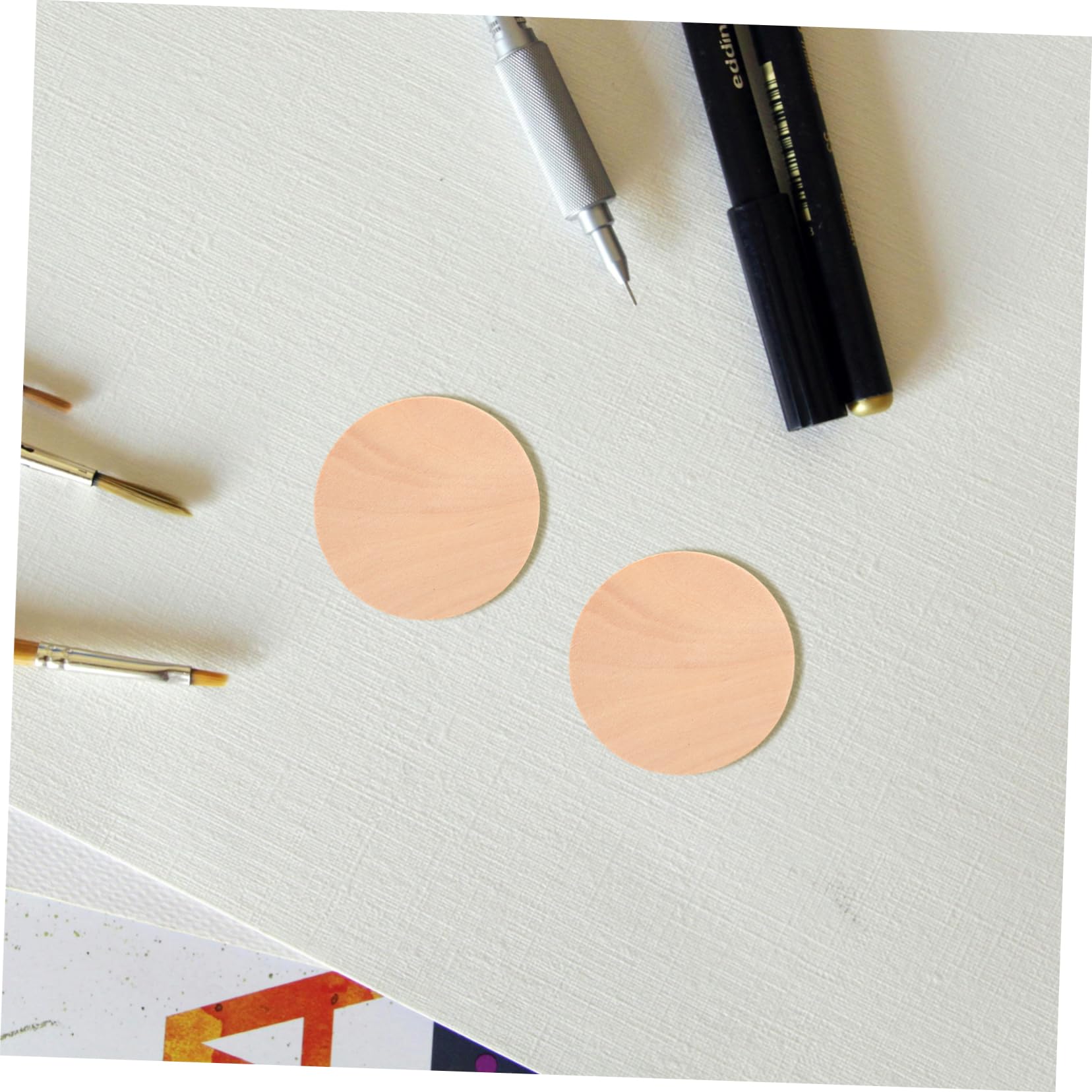 jojofuny 5 Series Rodajas De Madera Sin Terminar Manualidades Cortes De Madera Redondos Decoraciones Diy 50 Piezas X 5