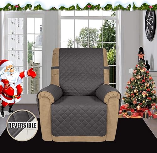 Miniatura 2 de Easy-Going - Funda reversible para sofá reclinable, resistente al agua, protector de muebles con correas elásticas, para mascotas y niños (sillón