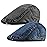 2 Pack Mens Denim Cotton Newsboy Cap Ivy Gatsby Driving Hunting Cabbie Hats (C)