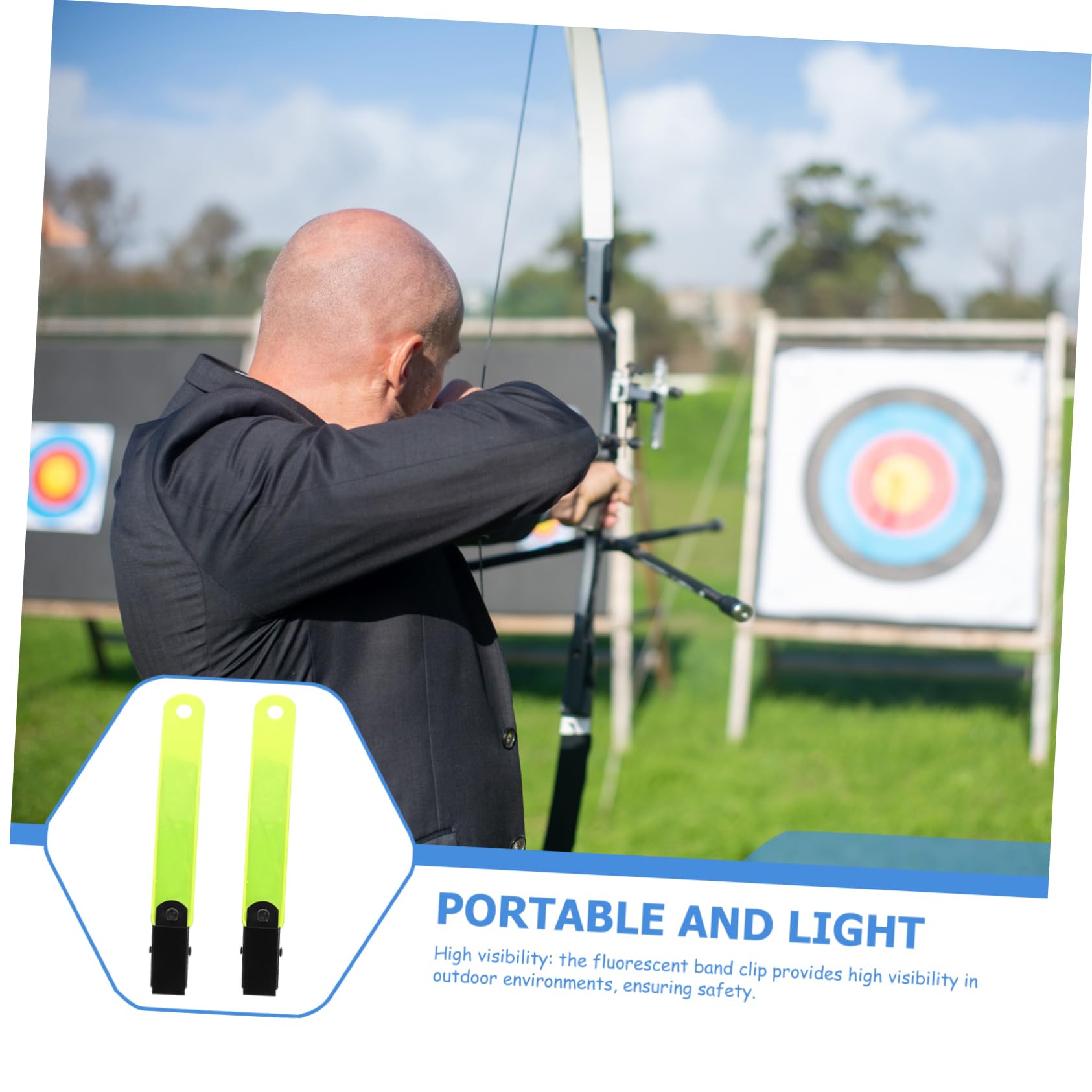 VICASKY 24Pcs Reflective Clips for Trail Marking Durable Glow Clips for Outdoor Activities Like Archery Night Running and Cycling Easy Installation and Design