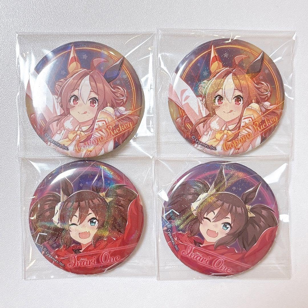 ウマ娘 コパノリッキー 缶バッジ キャラバッジ メガイルミ コラボ ホログラム ウマ娘 東京メガイルミ コパノリッキー ホログラムキャラバッジ