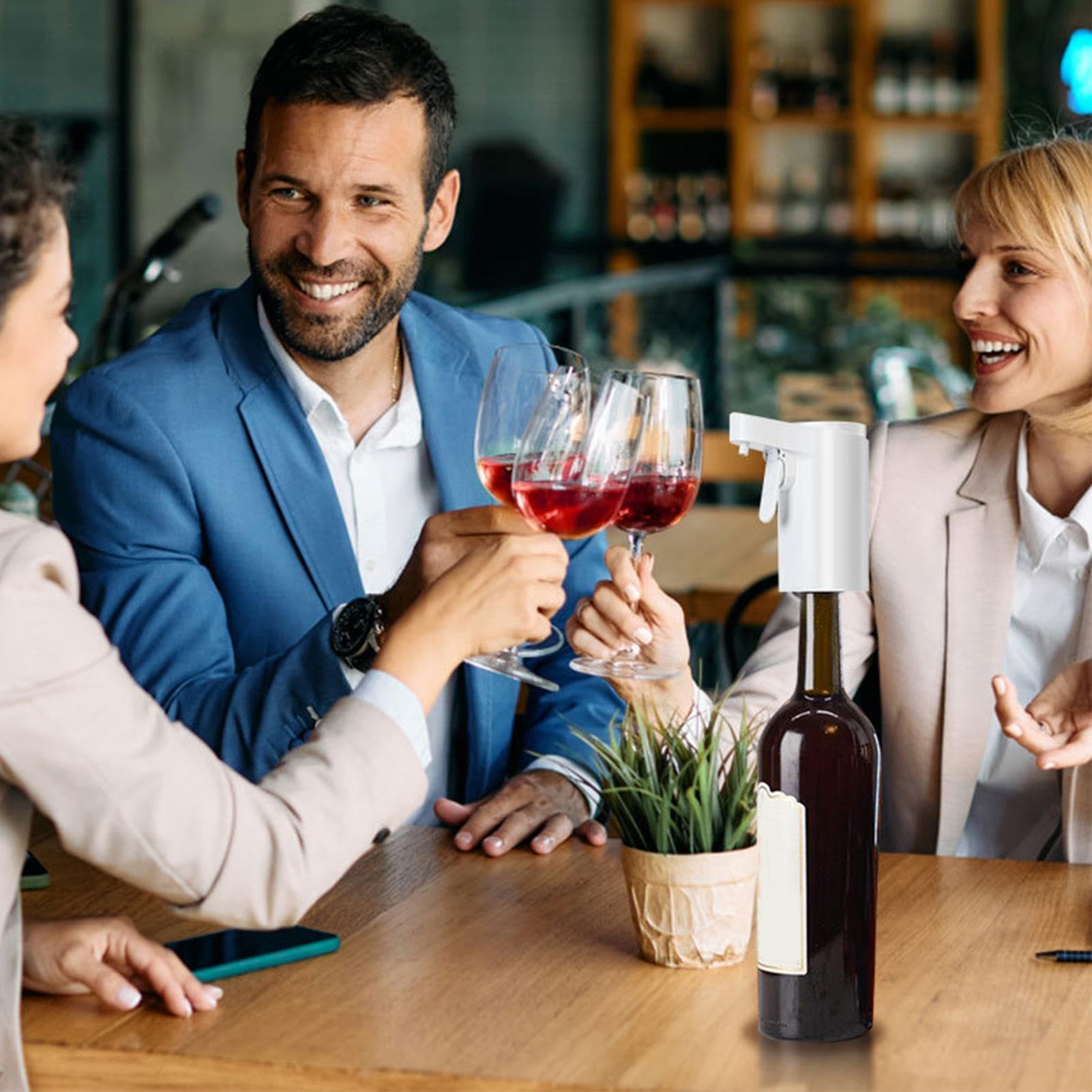 Générique Aérateur Et Verseur pour Vin Rechargeable 4 Modes Écran Tactile