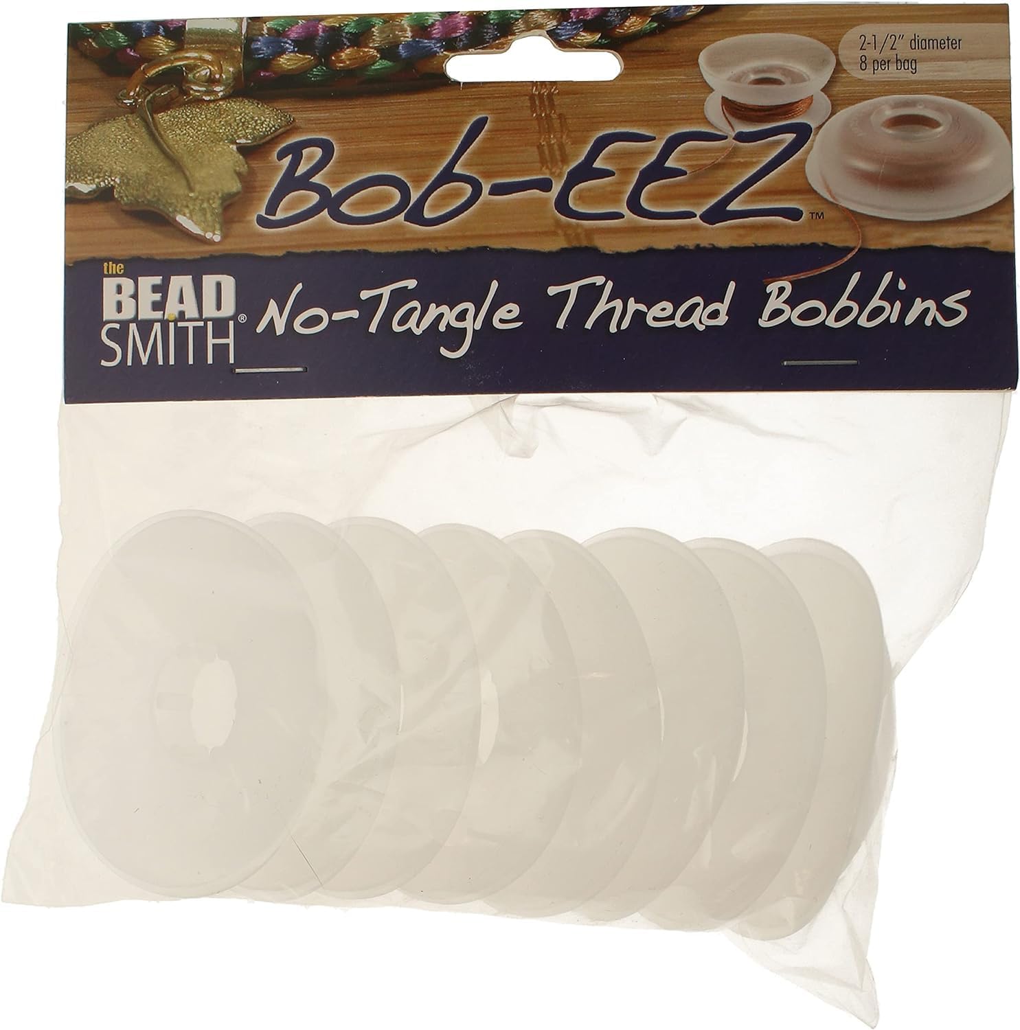 The Beadsmith Bob-EEZ 4-Piece Combo – No Tangle Thread Bobbins – 2.5 Inches, 32 Bobbins – Jewelry Tools for Kumihimo Braiding, Macrame Designs & Chain Storage