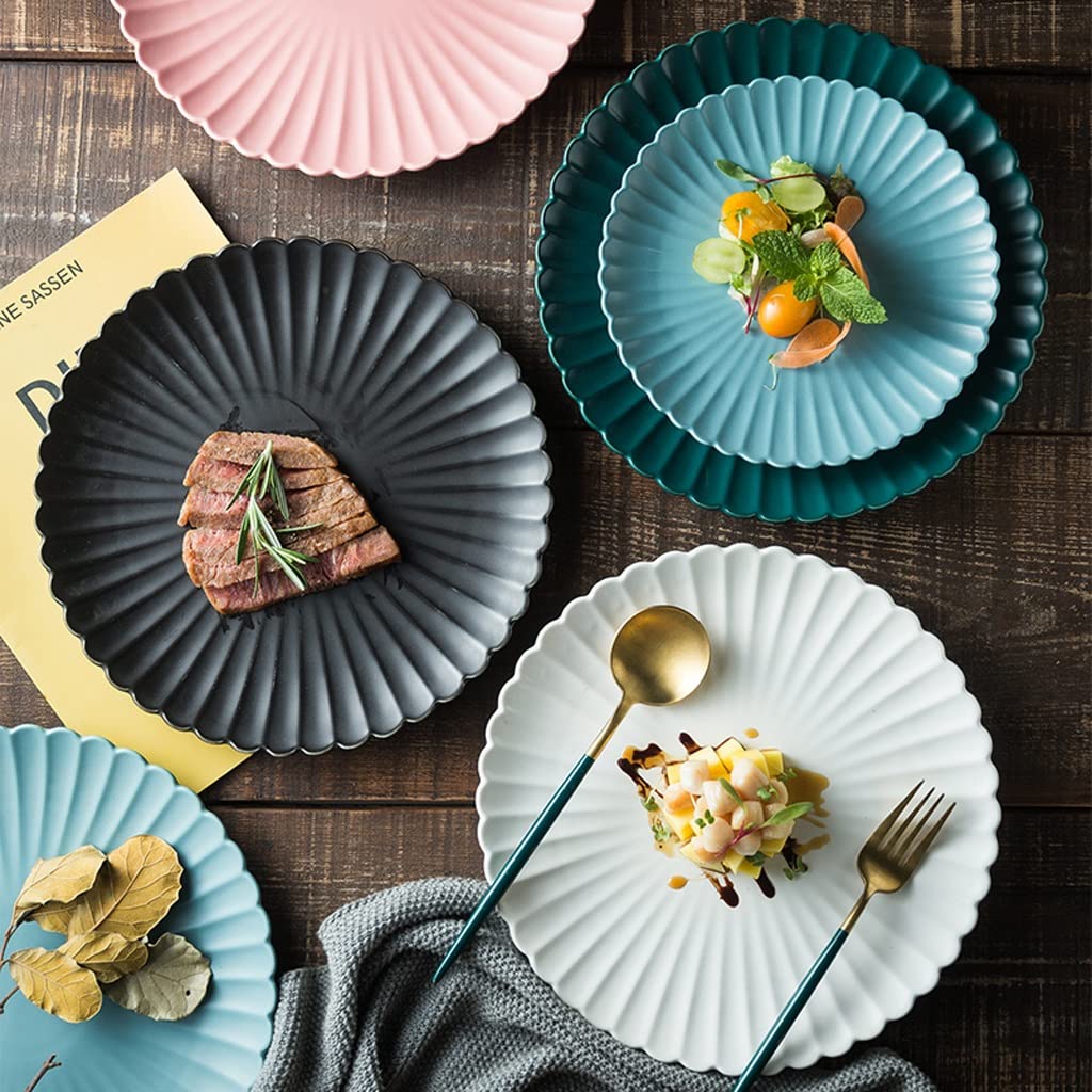 Miska sałatkowa 2-pak Talerze do serwowania Talerze do serwowania w domu Ceramiczne talerze do serwowania Talerze na ciasto Do sałatek, makaronów, steków Miski na przekąski de(B-Large)