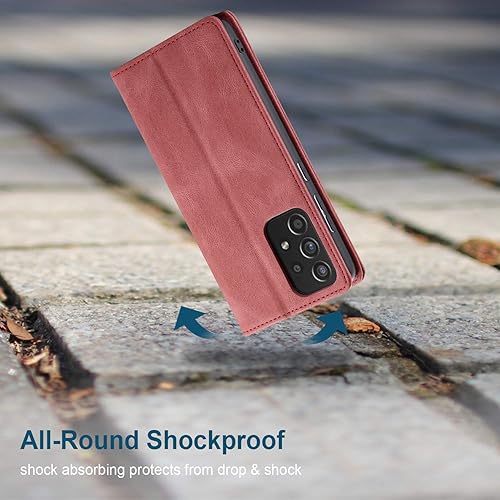 Miniatura 6 de Funda para Samsung Galaxy A53 5G, Samsung Galaxy A53 5G con tarjetero bloqueo RFID atril magnético, funda de cuero con tapa para Samsung Galaxy A53