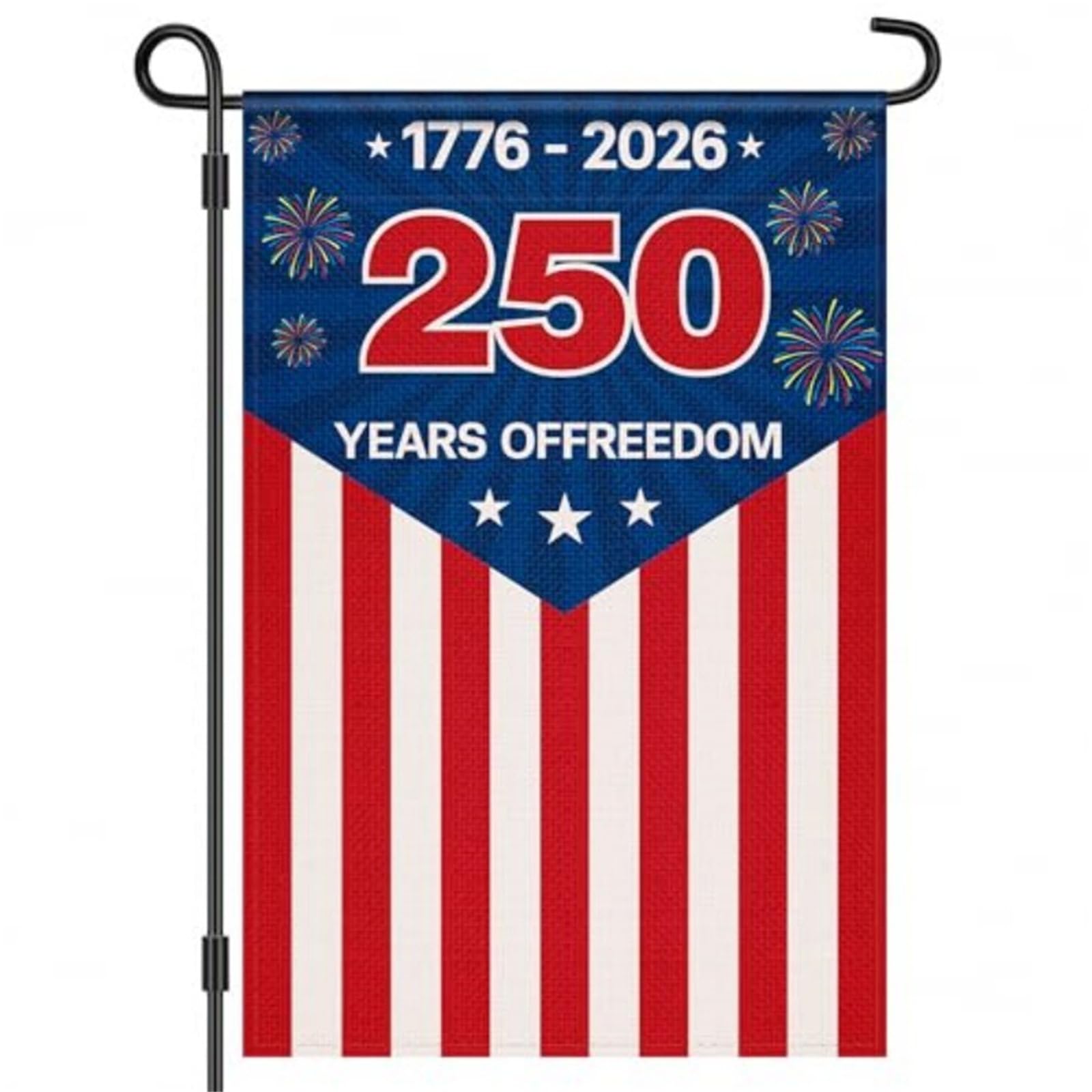 Ljmyy 250Th Anniversary Patriotic Garden Flag For Outdoor Decoration With Double Sided Print And Weather Fabric