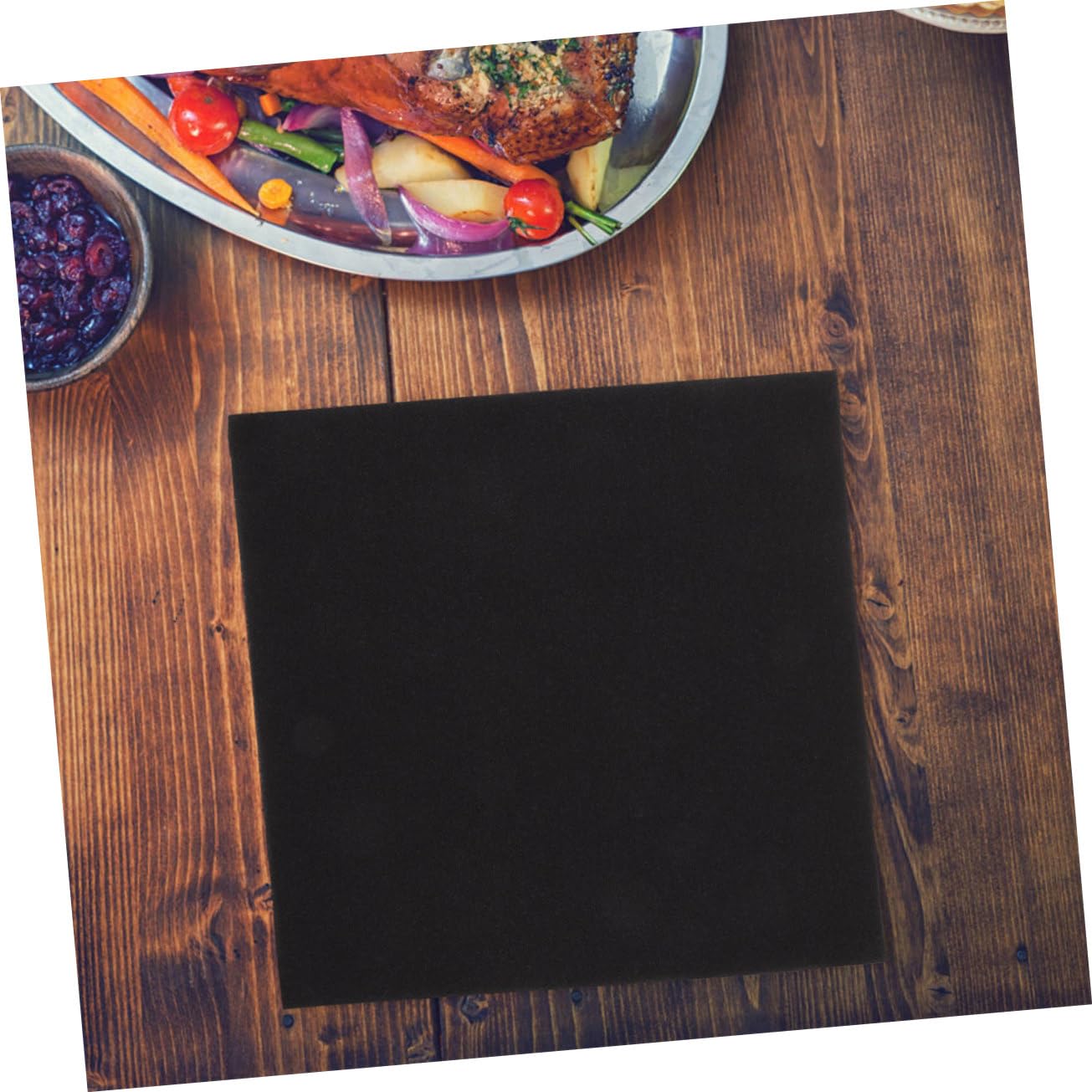 Alipis 100 Pcs Serviettes de Fête en Papier Serviettes de Table Noires Épaisses pour Dîners et Cérémonies Élégantes