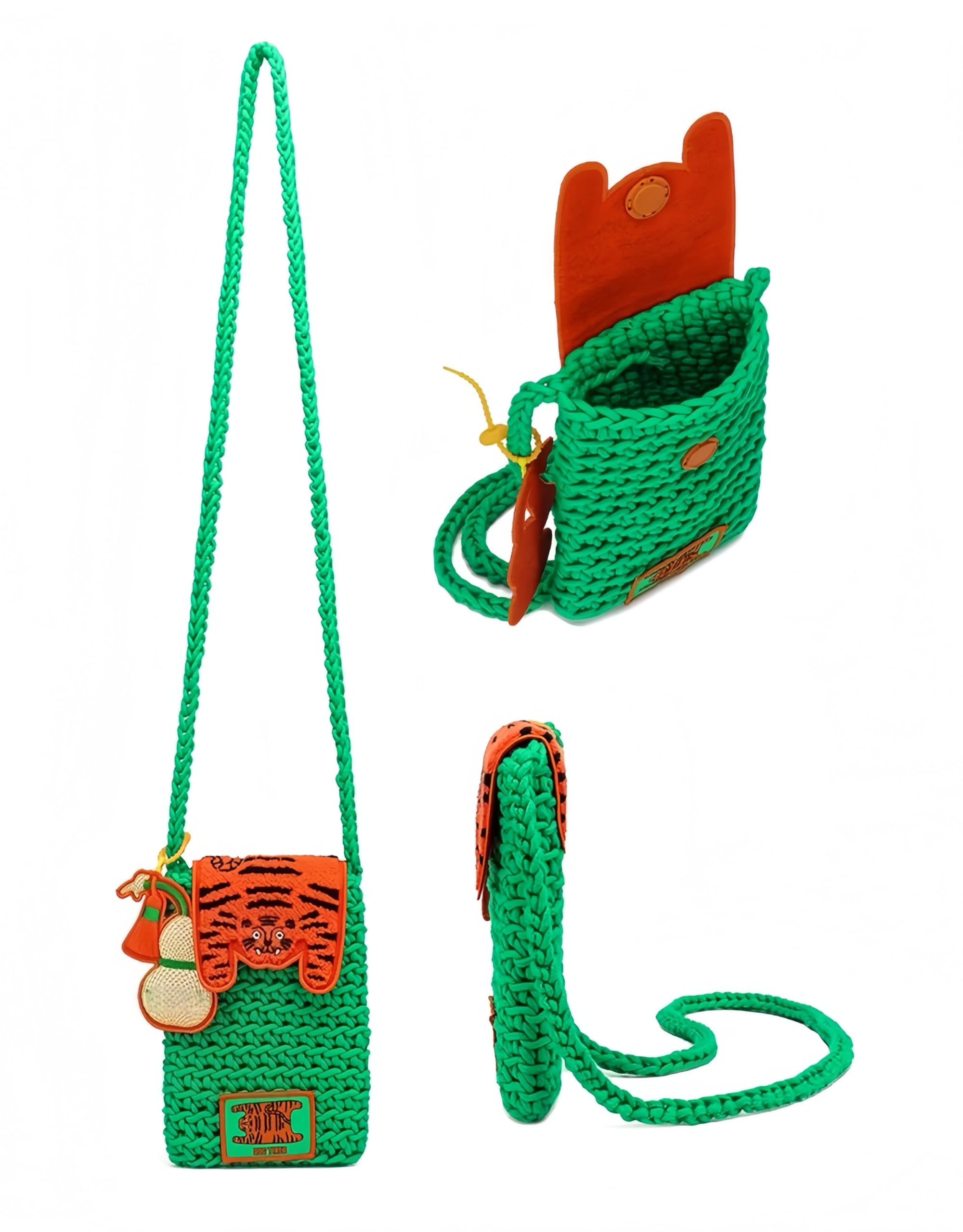 Torba na telefon crossbody, mini torba na ramię, modna kreskówkowa torba na telefon, portfel i etui na karty