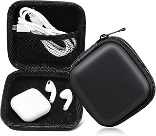 جراب ممتاز مقاوم للصدمات والماء لسماعات الرأس- شنطة تخزين خفيفة الوزن لسماعات الأذن وكابلات USB وبطاقات SD والملحقات الصغيرة - تصميم نحيف وسهل الحمل