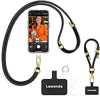 Vista 11 de 2 Almohadillas Cordón para Teléfono Ajustable Crossbody Correa para Cuello de Teléfono Celular Universal Cordón de Muñeca para Teléfono Móvil + 2pcs