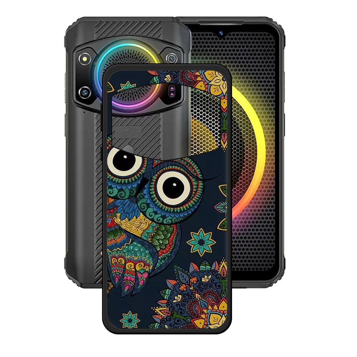 HGJTF Cover per Ulefone Armor 21 (6.58), Trasparente Morbida TPU Antiurto Telefono Custodia per Ulefone Armor 21 Ultra-Sottile Silicone Retro Antigraffio Case - Fiore di pesco
