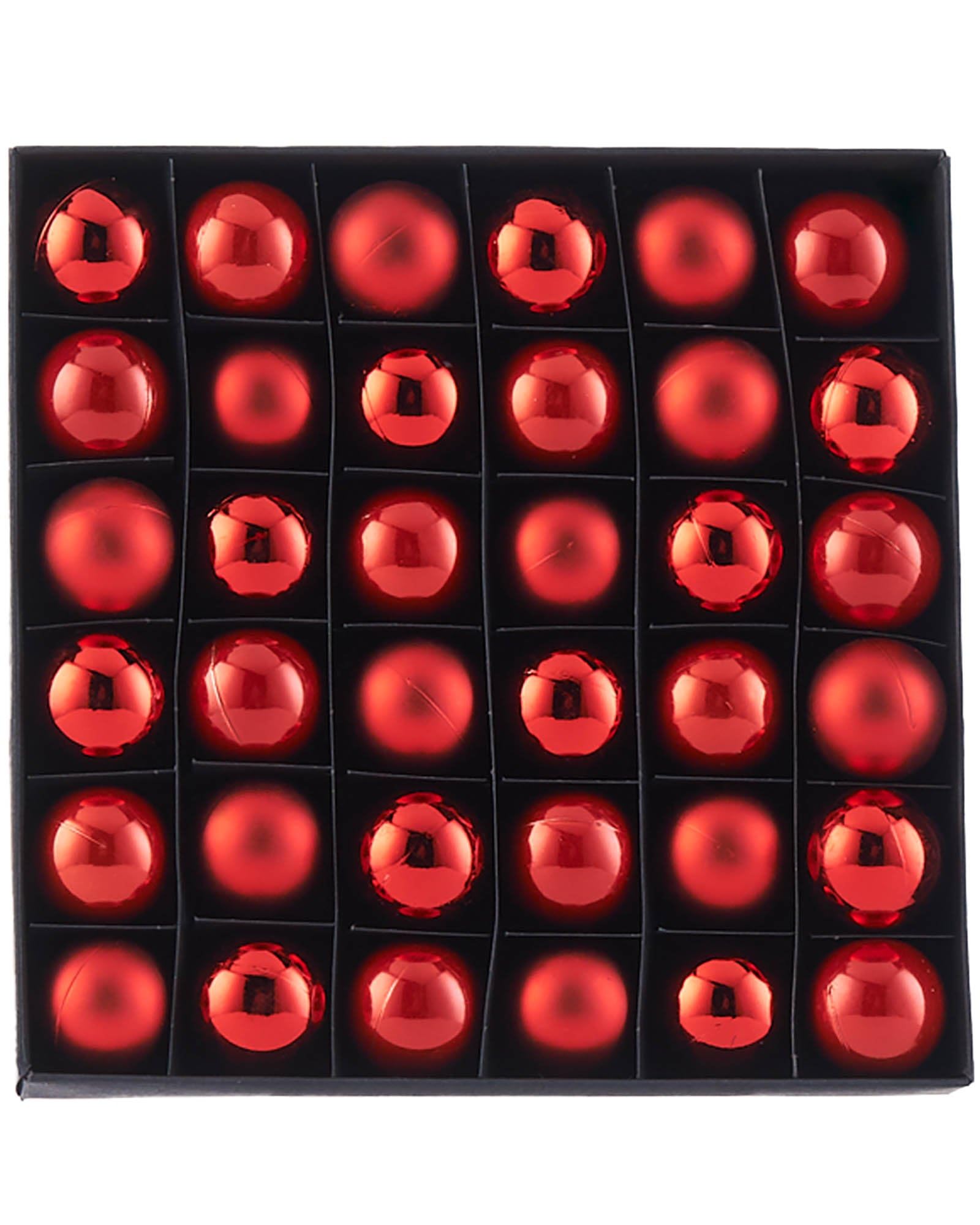 Werchristmas Red Baubles, 3 Cm