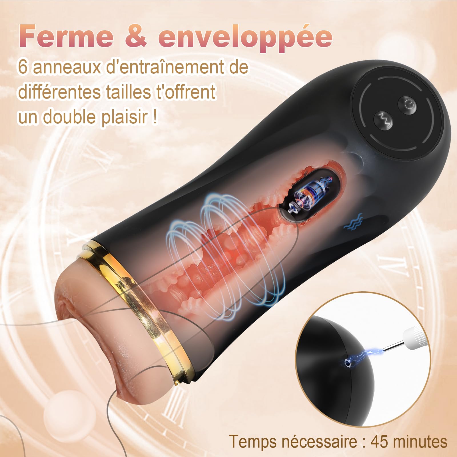 Sex Toys Masturbateur Homme Sextoyse Sexmasturbâteur - Mastubateurs Masculins Sextoy Mains Libres Jouet Adulte avec 3D Vaginette Ultra Réaliste, Mastubeuse Silicone Sextoys, Sexes Plaisir Objet Vagin