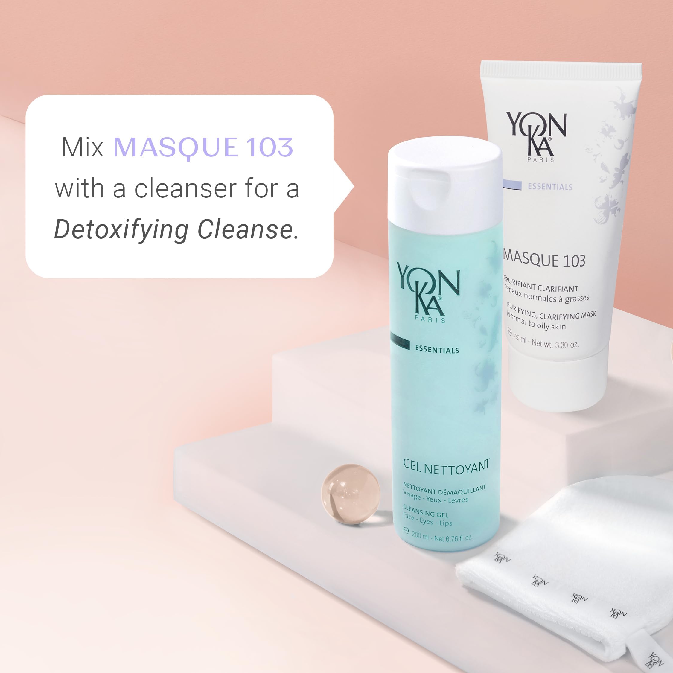 Yonka Masque 103 | Clay Face Mask | Clarify Skin and Tighten Pores with Botanical Extracts and Triple Clay Blend | Oily and Acne Prone Skin | Paraben-Free | 3.30 oz