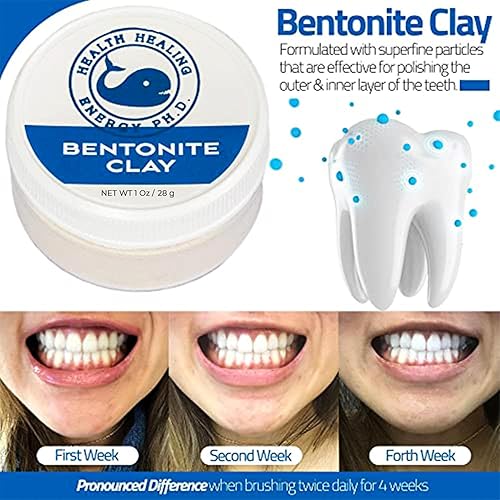 Miniatura 2 de Kit de cuidado bucal | El paquete de blanqueamiento dental incluye arcilla de bentonita, cepillo secante, gel de pasta de dientes plateada y aceite