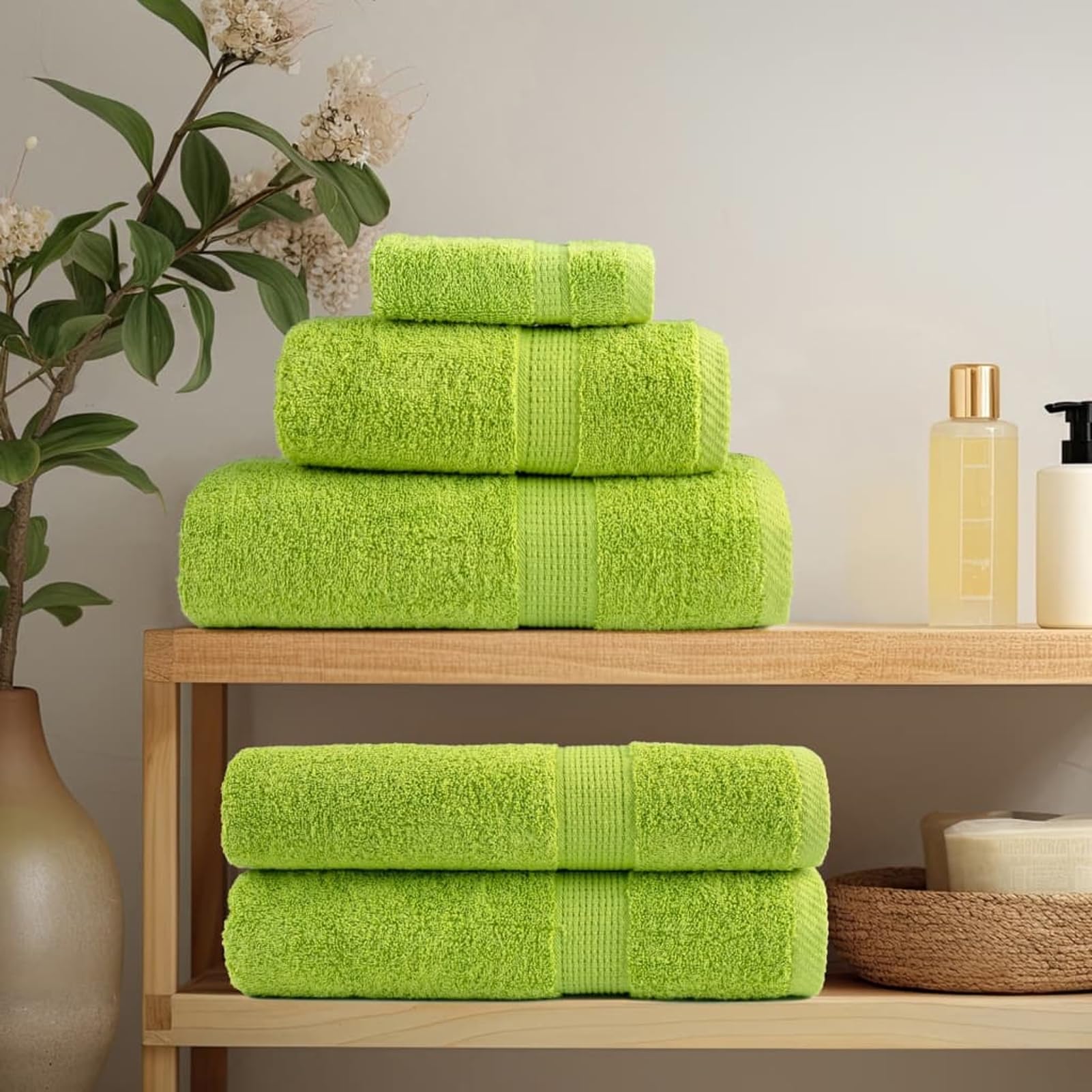 Asciugamani per Ospiti SOLUND 10 pz Verdi 30x50cm 600 g/m2