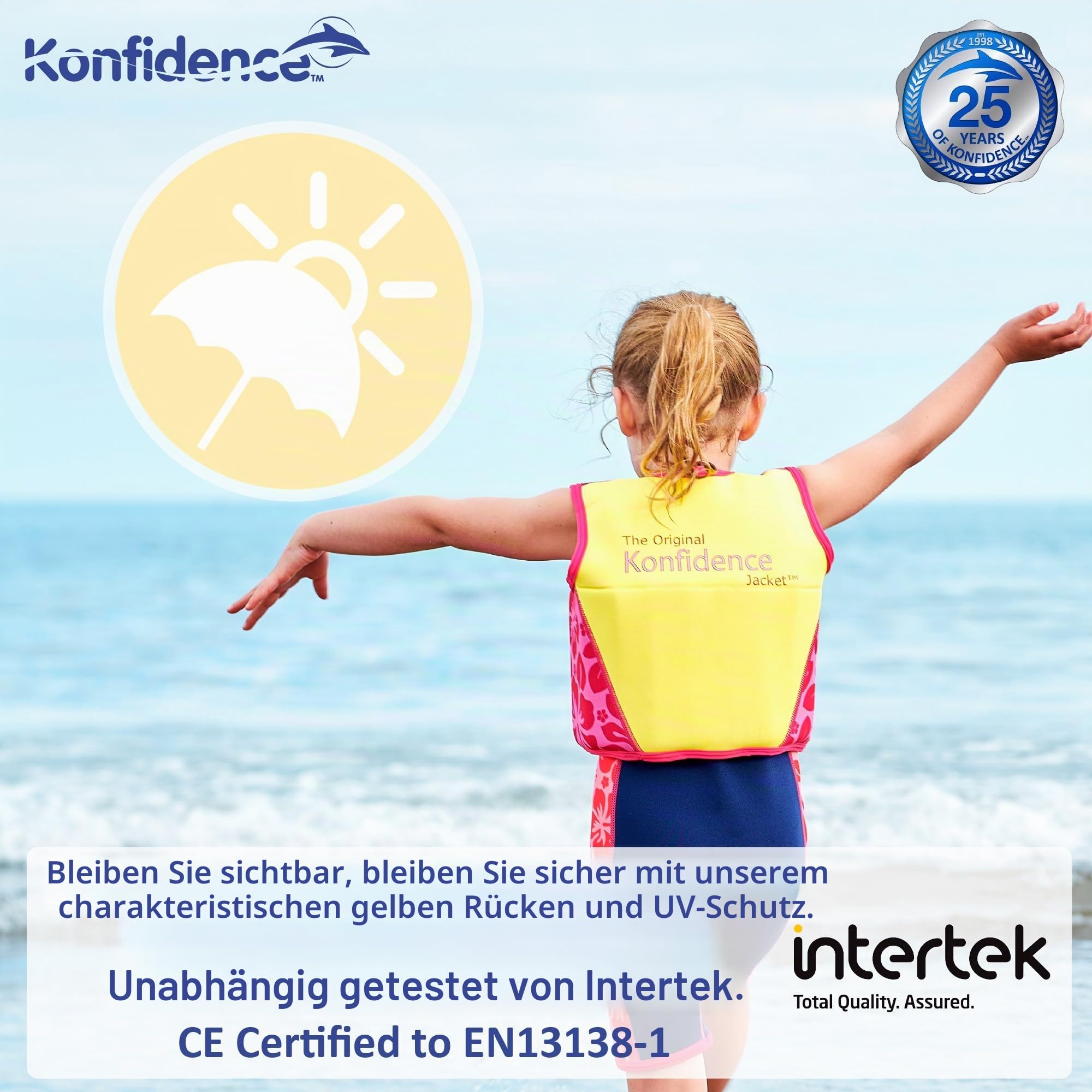 Konfidence Jacket - Premium Schwimmweste für Kinder | Einstellbarer Auftrieb | UKCA- & CE-Konform | Von Schwimmschulen Empfohlen | Über 25 Jahre Erfahrung
