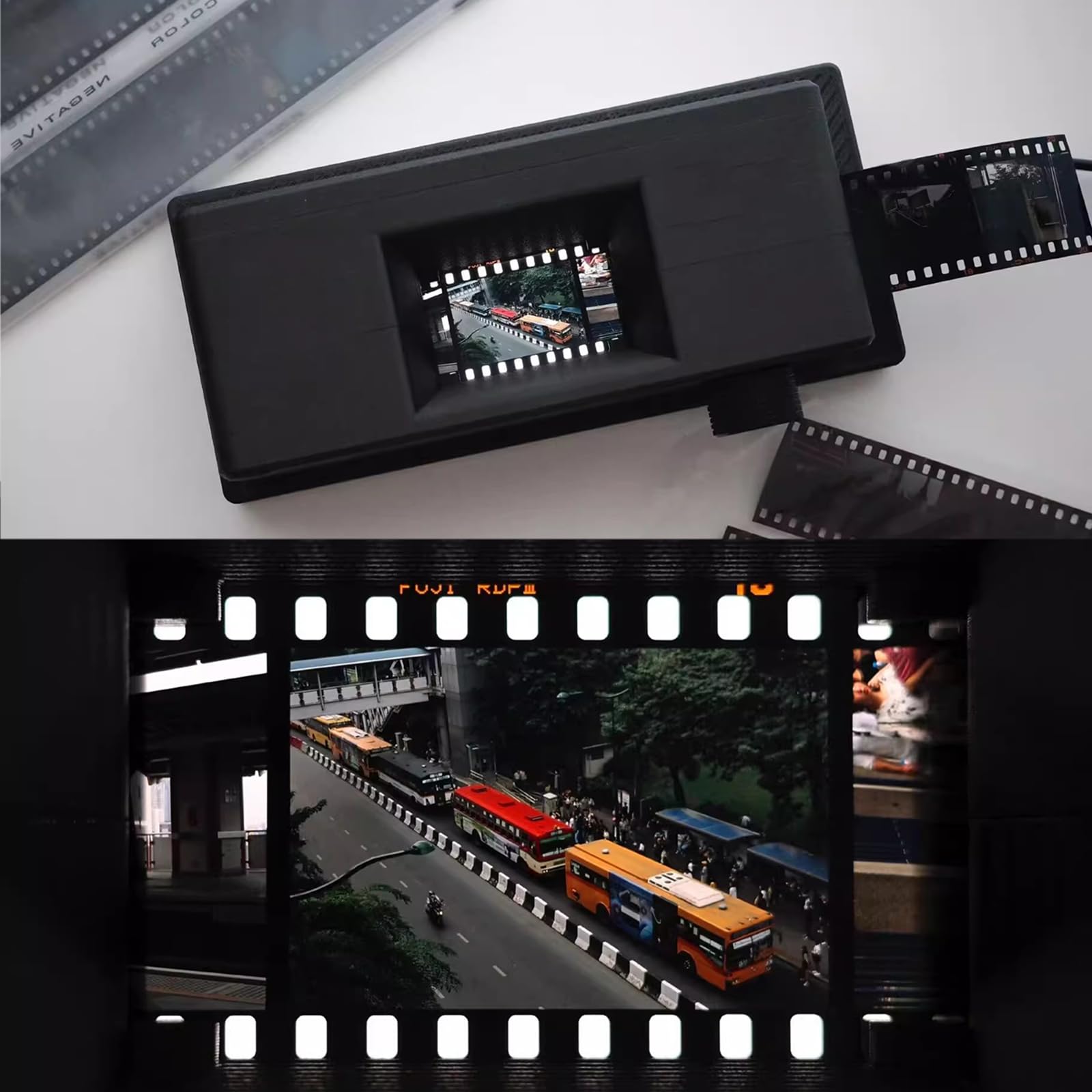 Visualizzatore di Diapositive Digit Convert, Scanner Portatile per Pellicole 35 Mm, con Luce LED per Illuminare I Tuoi Filmati, Supporto per Pellicole 135 E 120