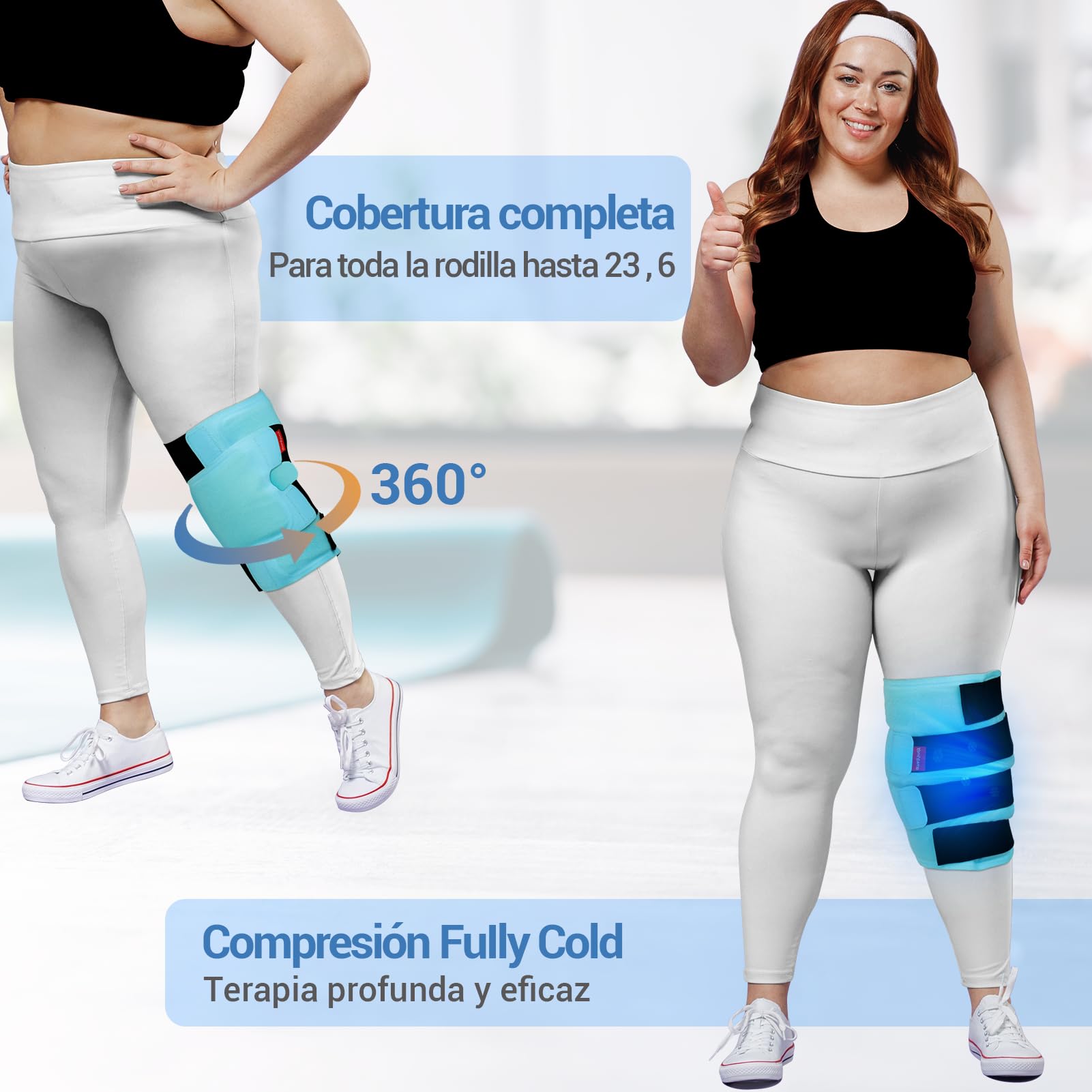 Comfytemp Bolsa de Hielo para Aliviar el Dolor de Rodilla, Bolsa Gel Frio Reutilizables, Terapia de Frío o Calor, para Lesiones en La Rodillas, Contusione, Hinchazón, Cirugía de Reemplazo de Rodilla