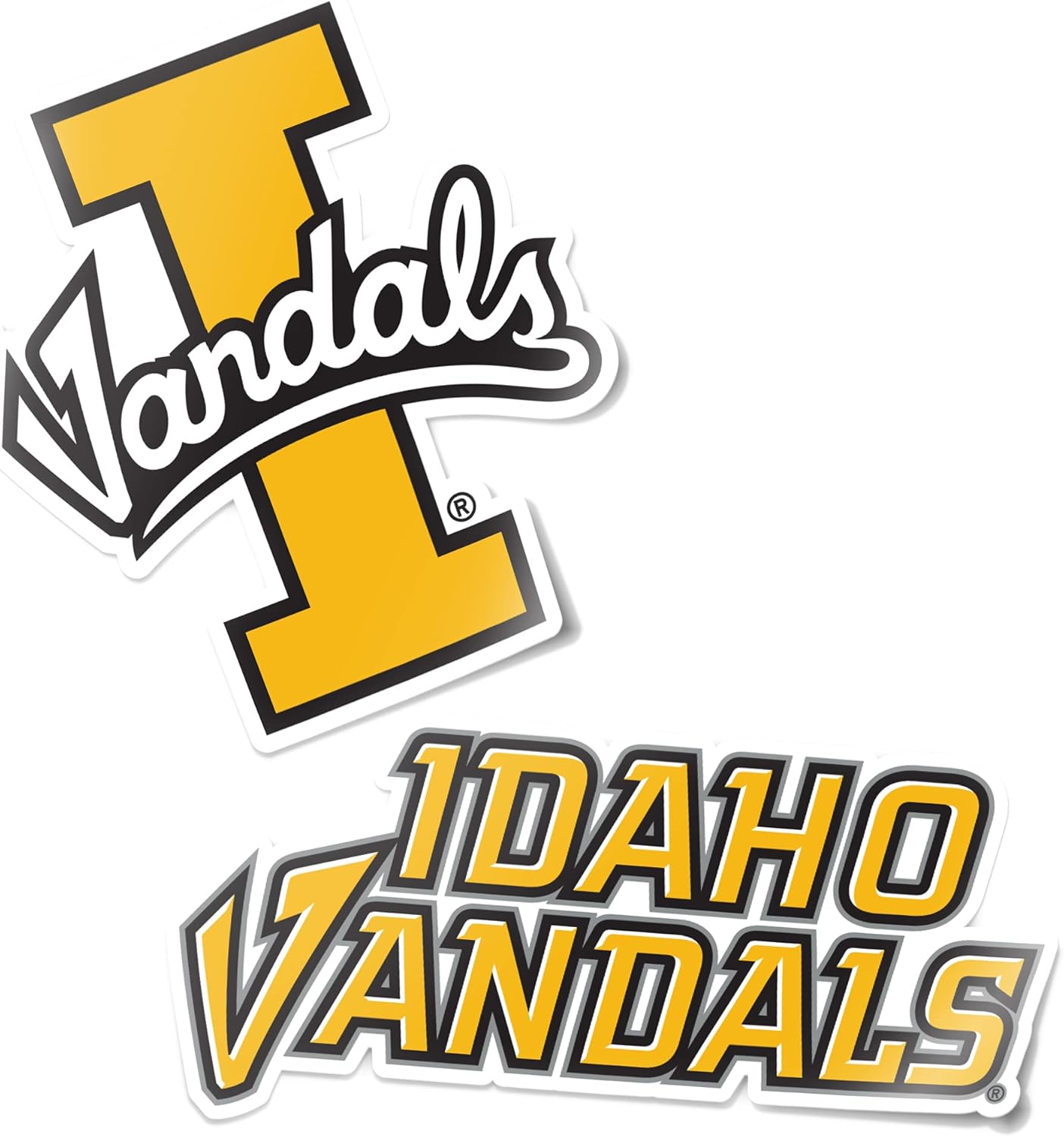 Desert Cactus University of Idaho Sticker Vandals U of I Vinyl Decal Laptop Water Bottle Car Scrapbook (4 Inch Set V1)